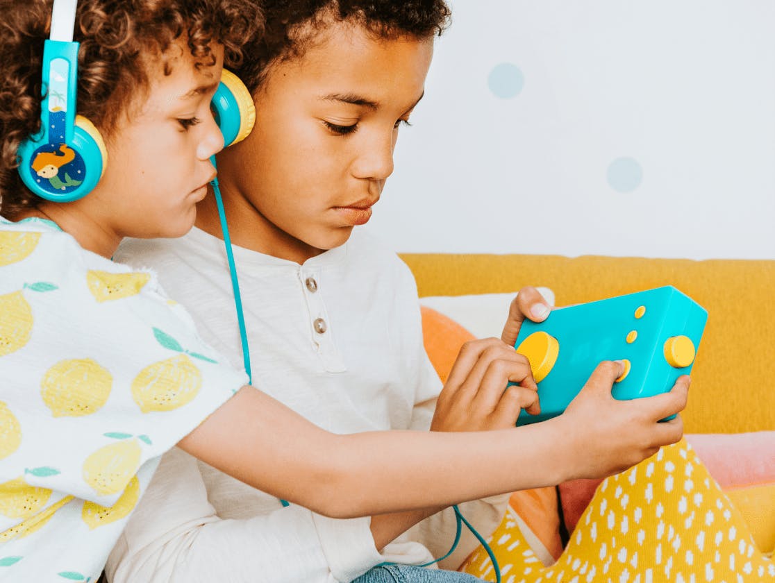 LUNII - Casque audio Octave - Compatible avec Ma Fabrique à Histoires - Pour  les enfants de 3 à 8 ans