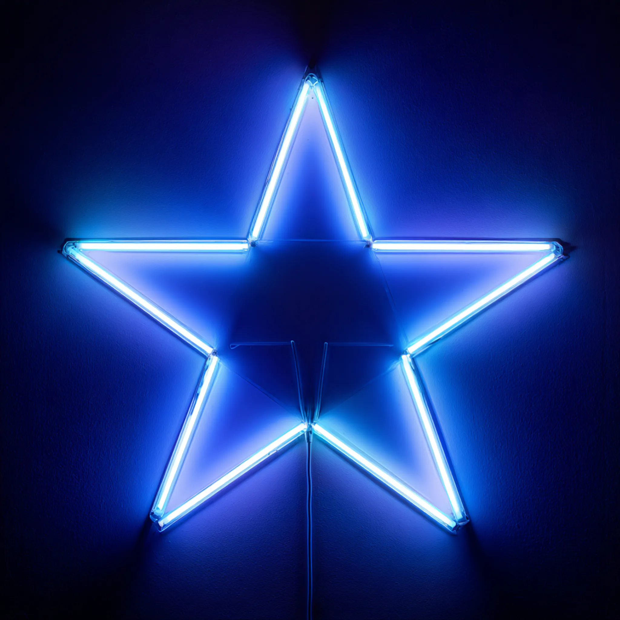 star_in_blue_neon_light