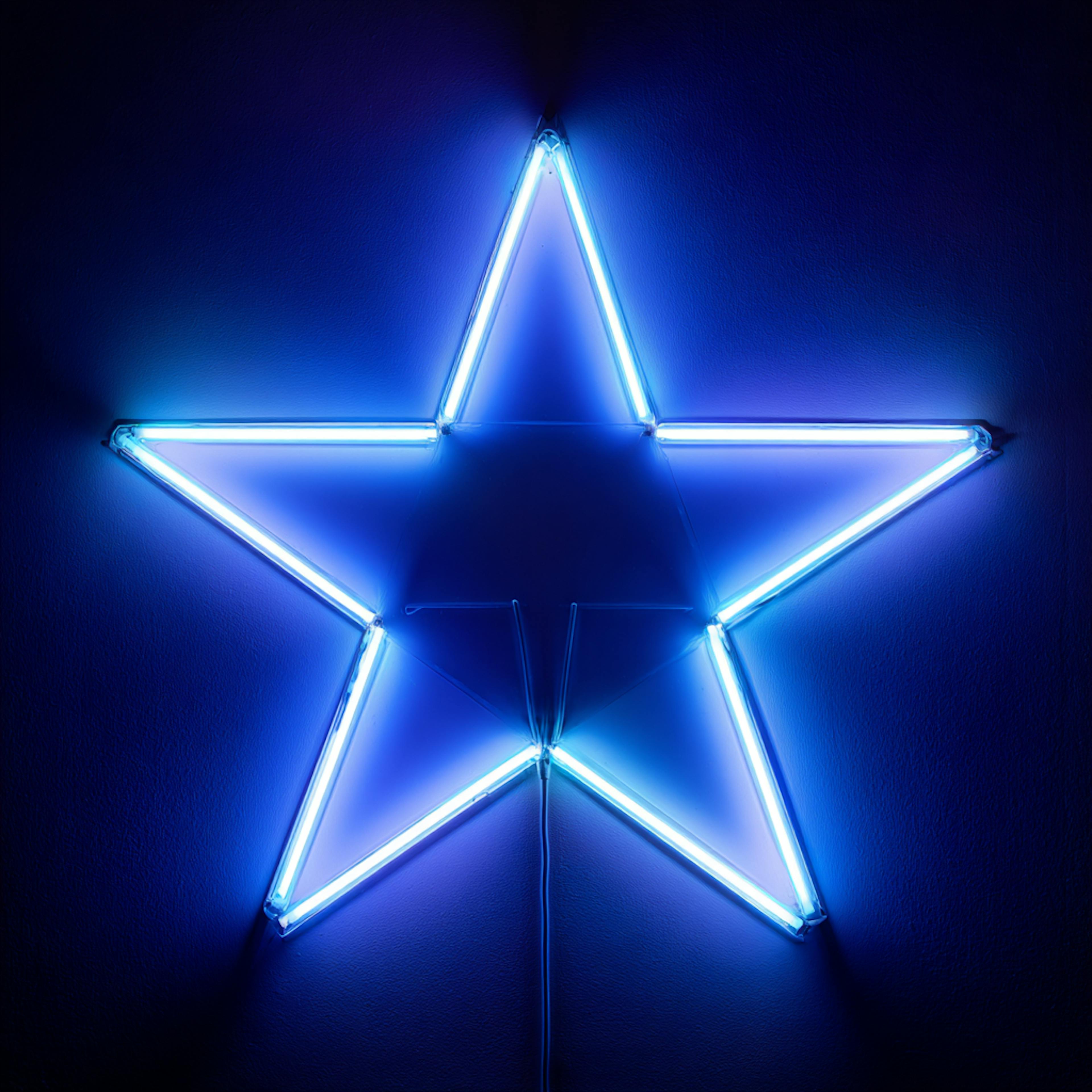 star_in_blue_neon_light