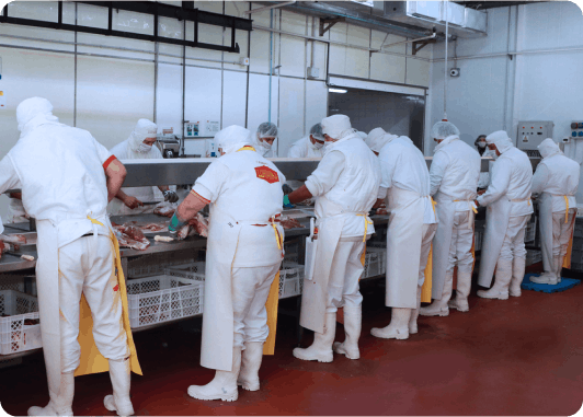 trabajadores en la fabrica