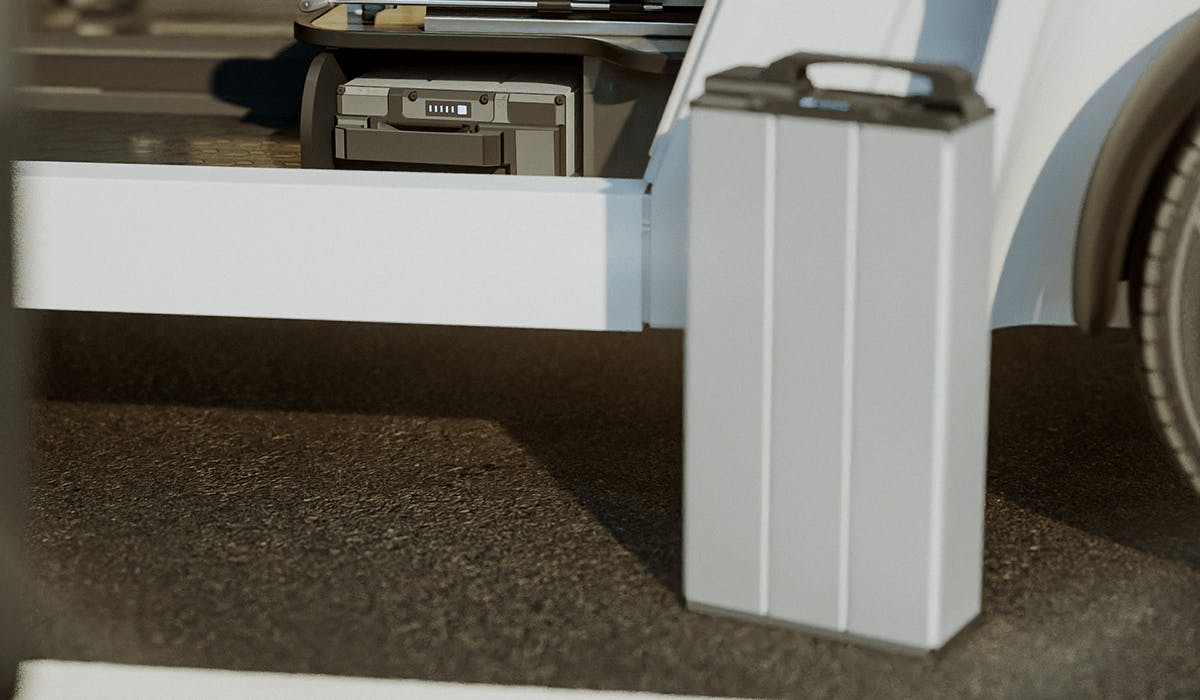 innovative two-battery swap system
