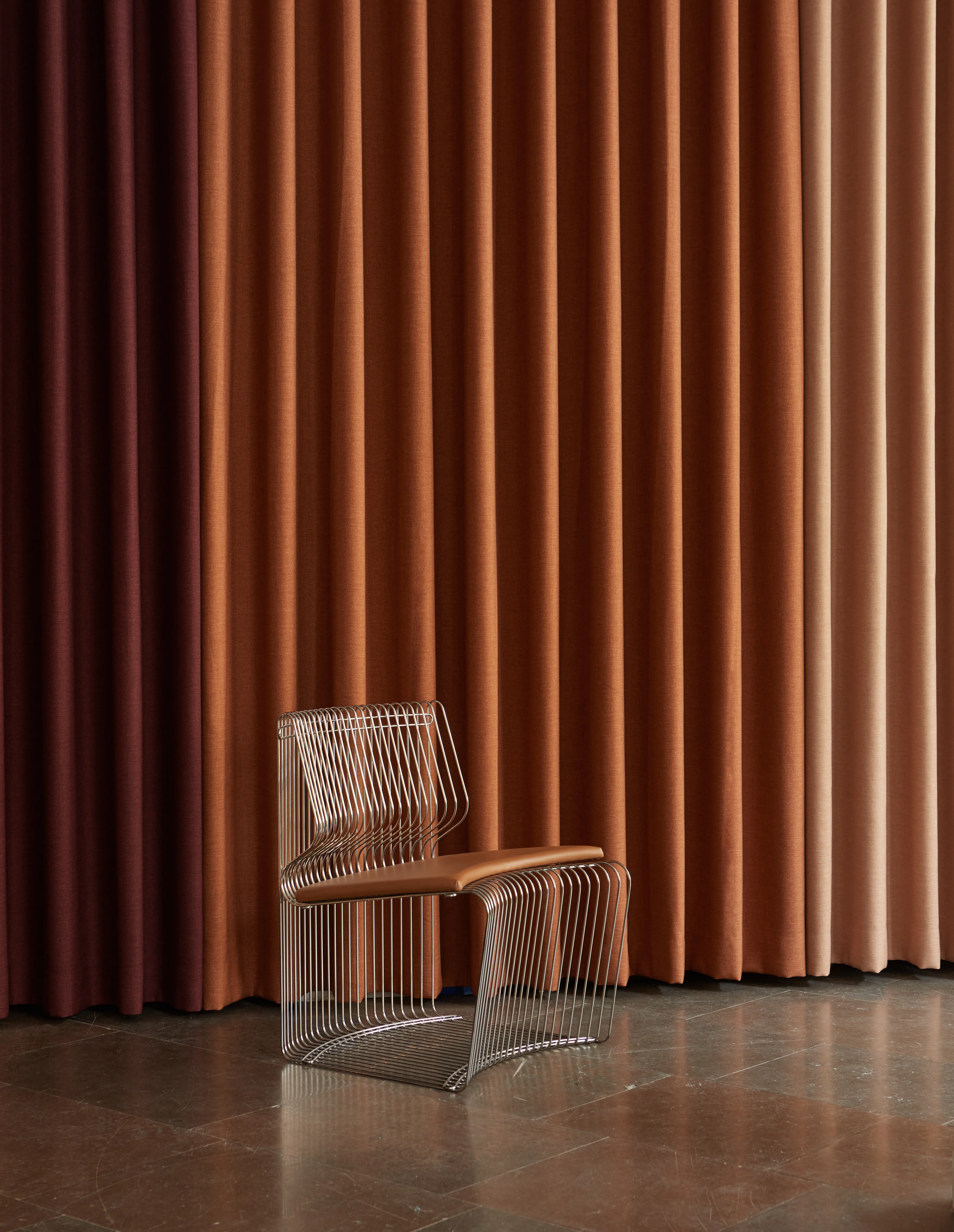 Orange curtains