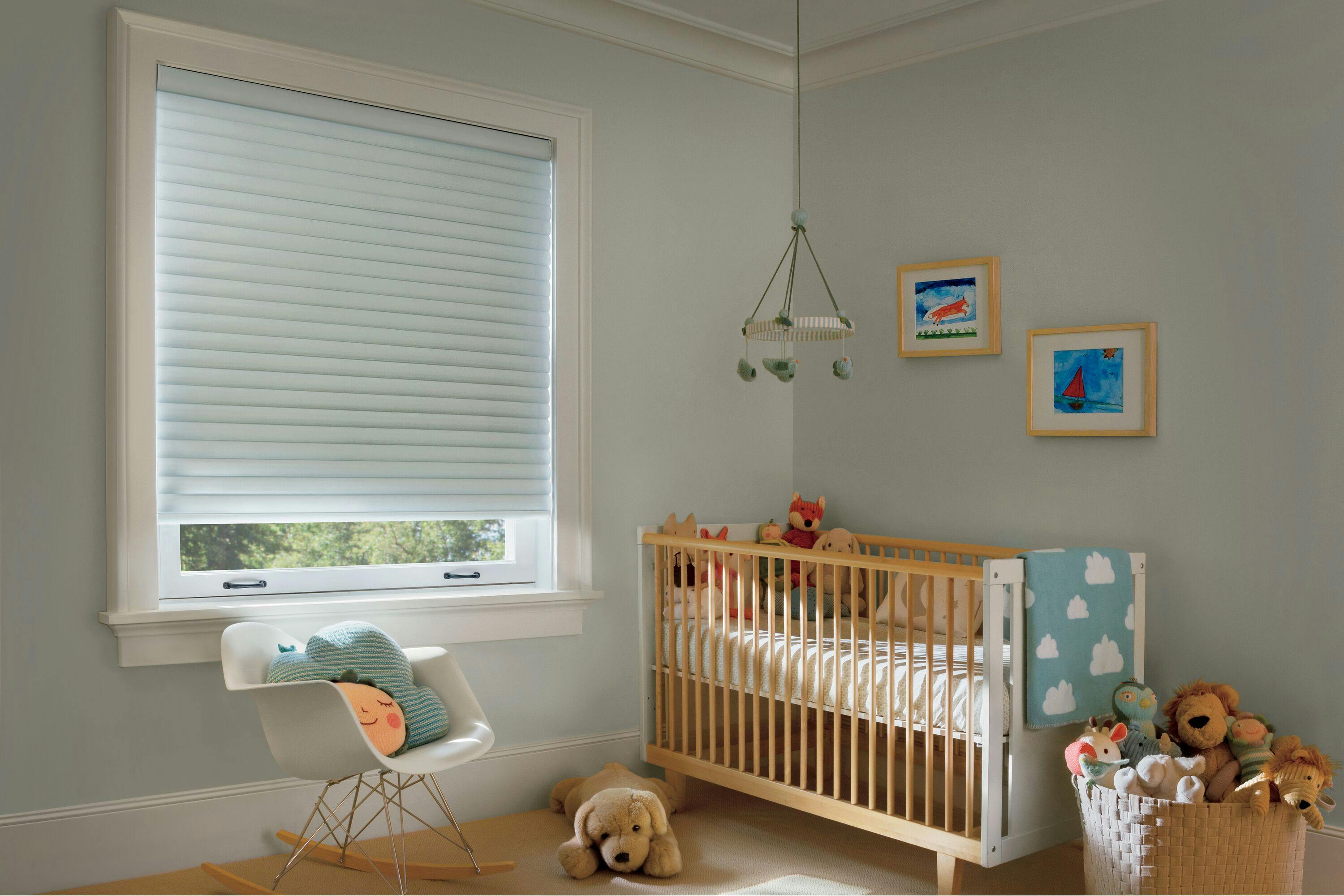 Kids' room with white Sonnette® Shades