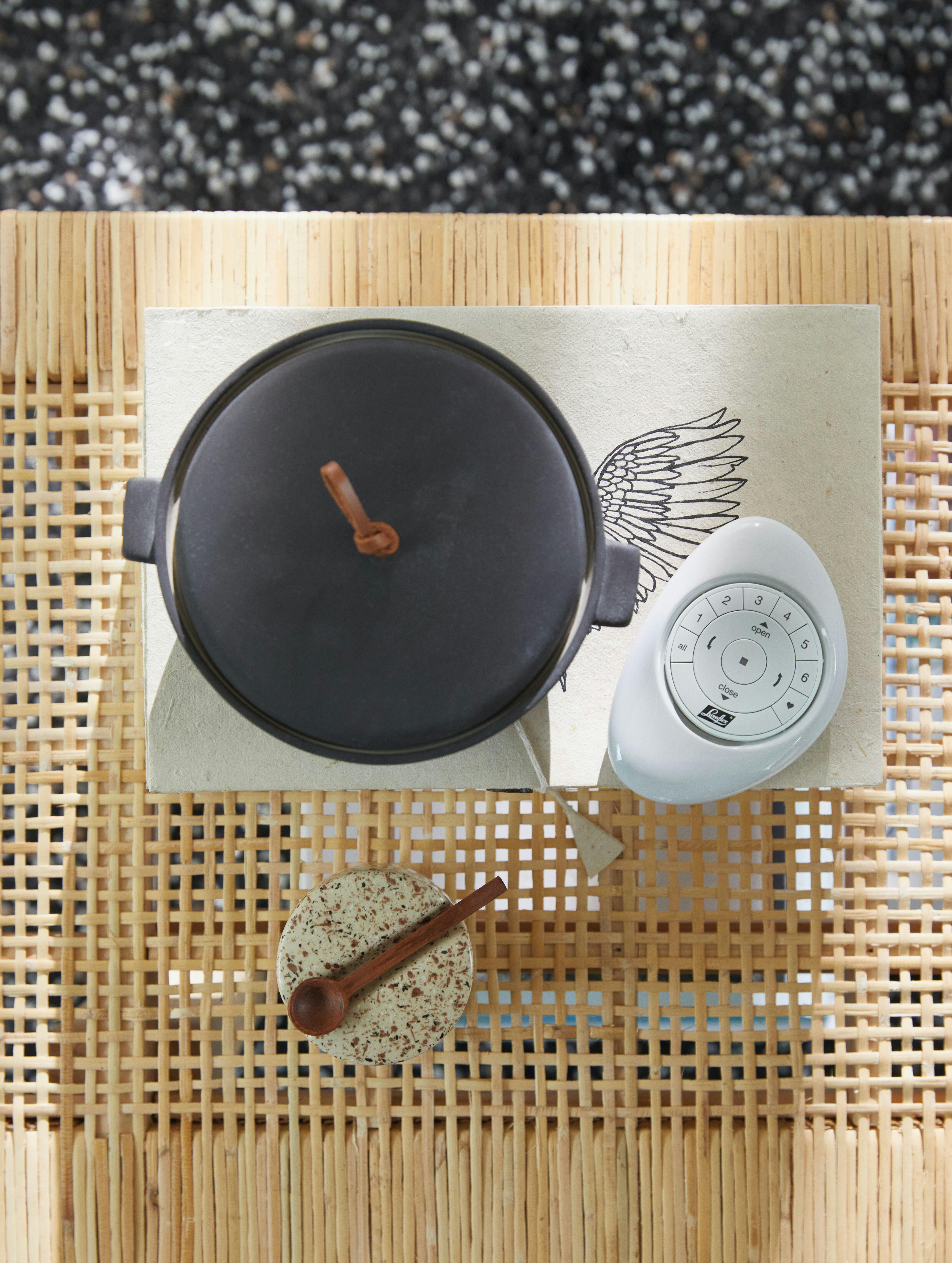 Pebble® remote on kitchen table