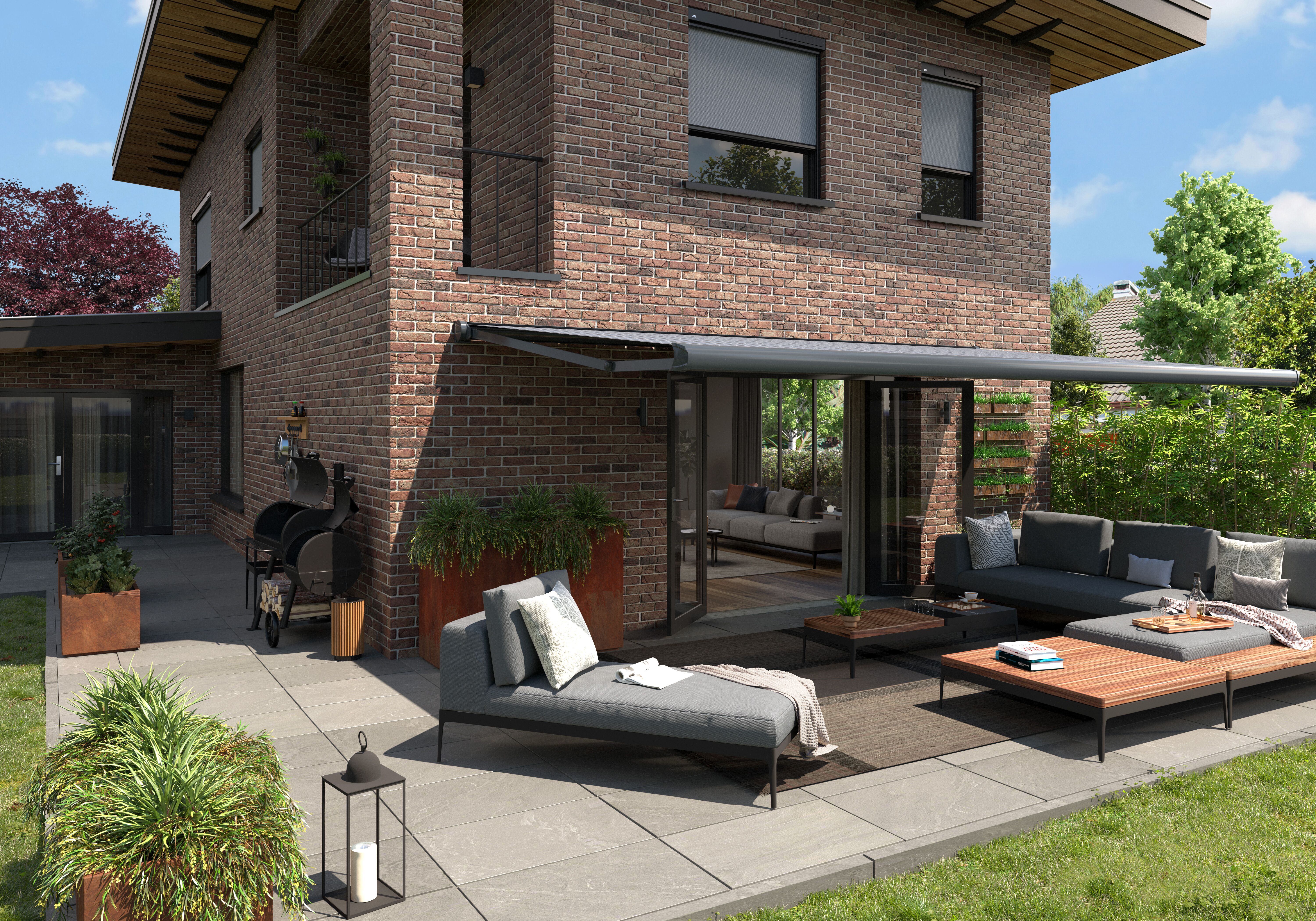 Huis met terraszonwering