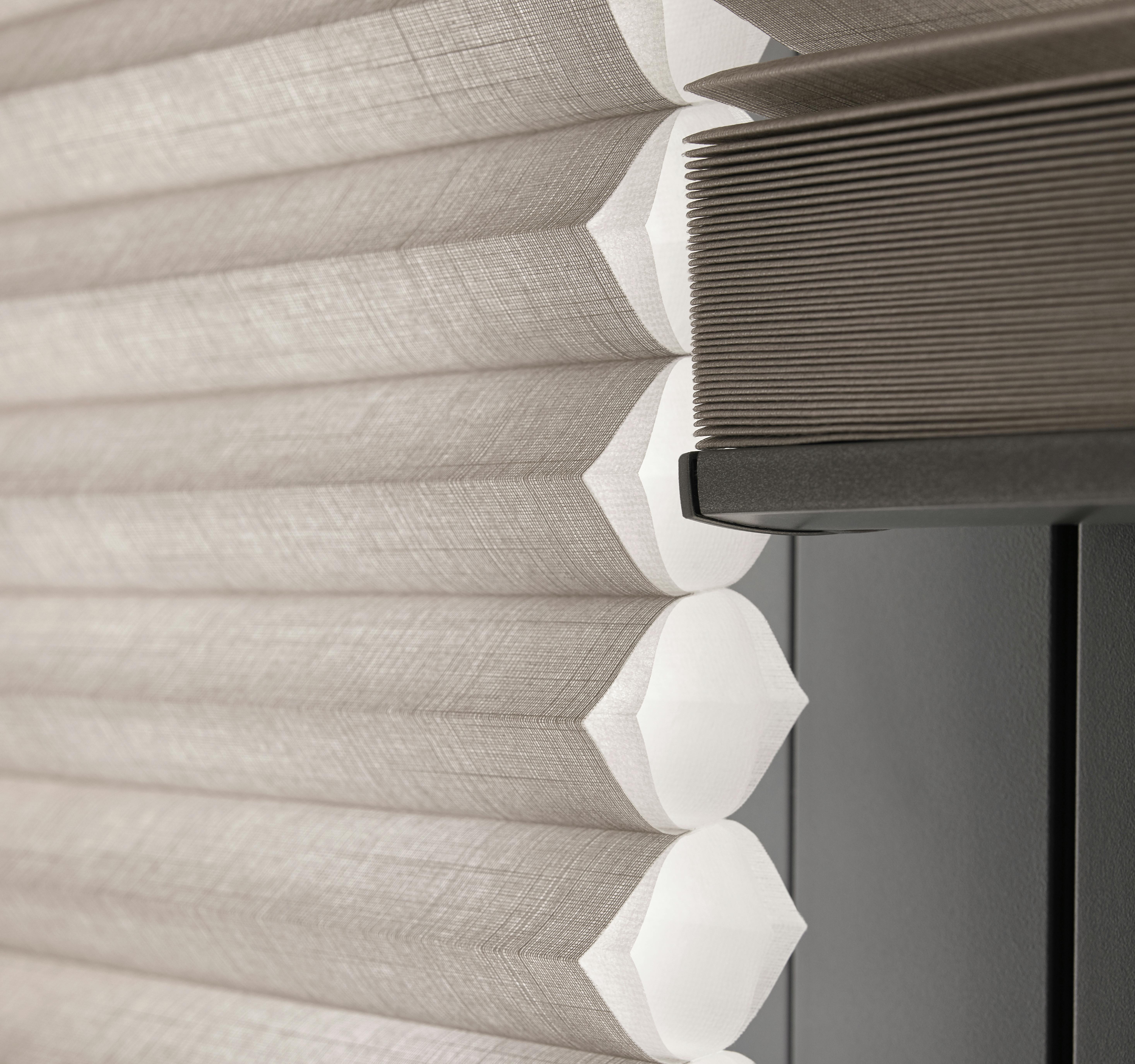 Closeup of architella grey duette shades