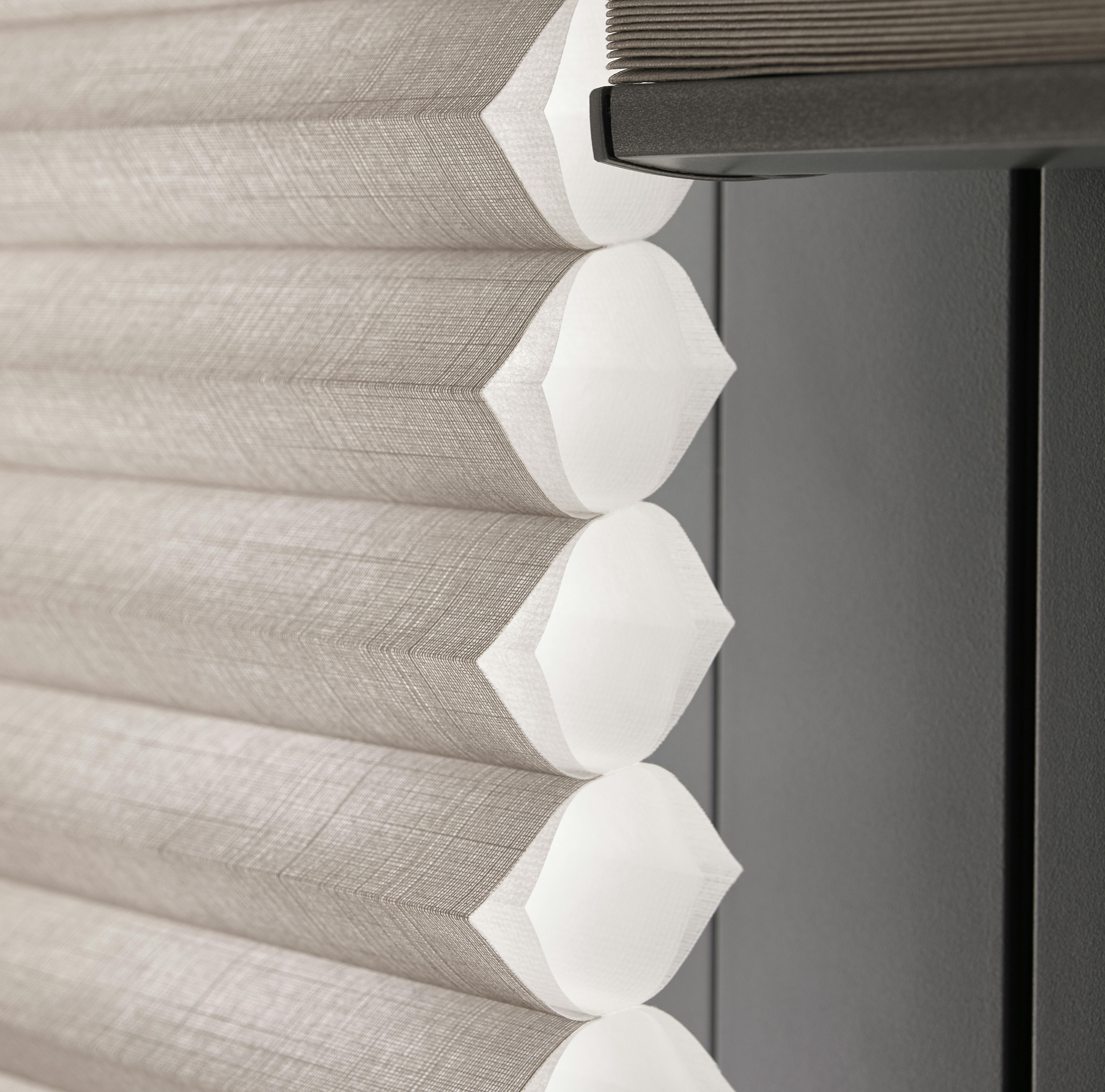 Closeup of architella grey duette shades