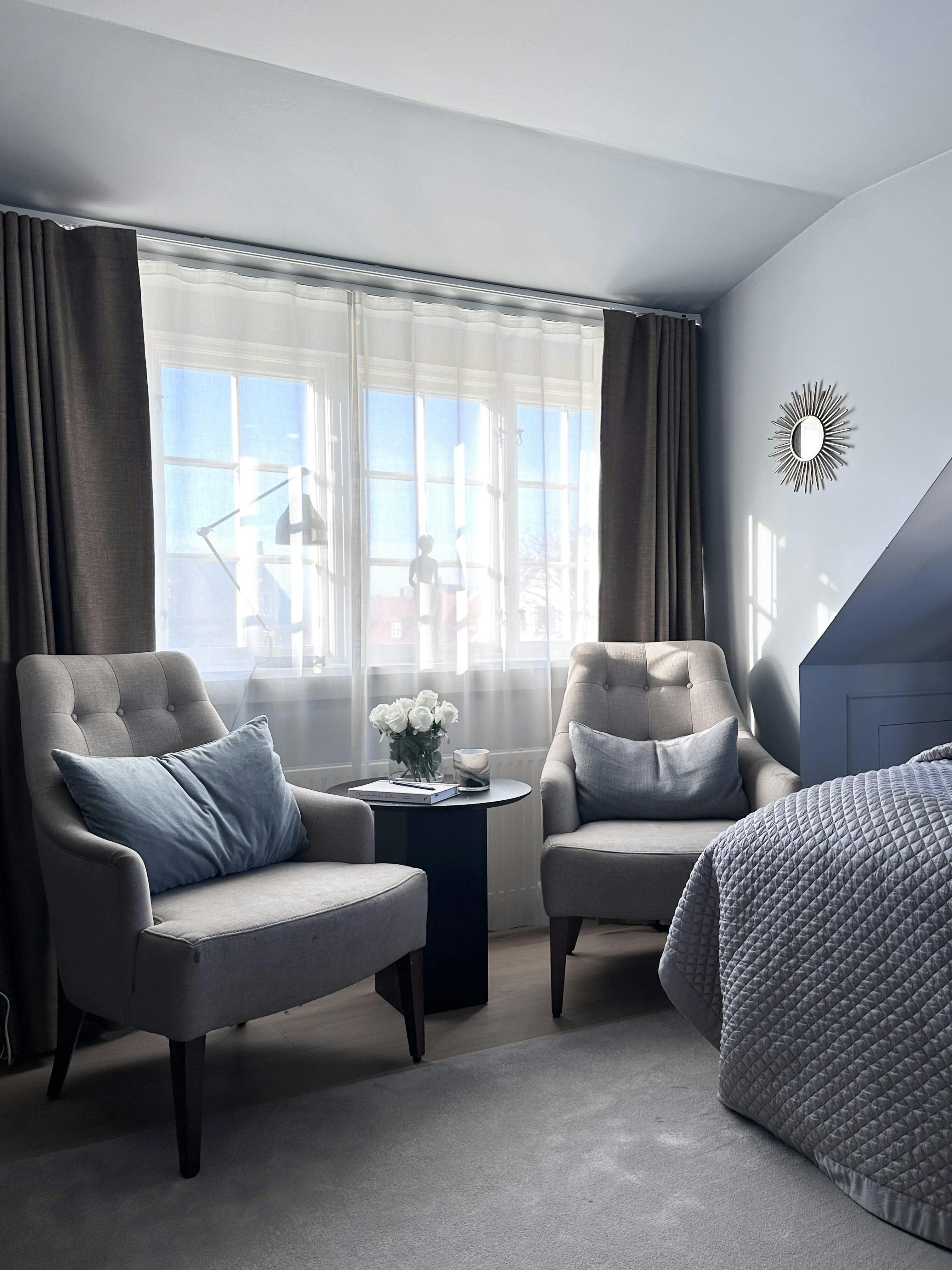 Inramning med hjälp av gardiner