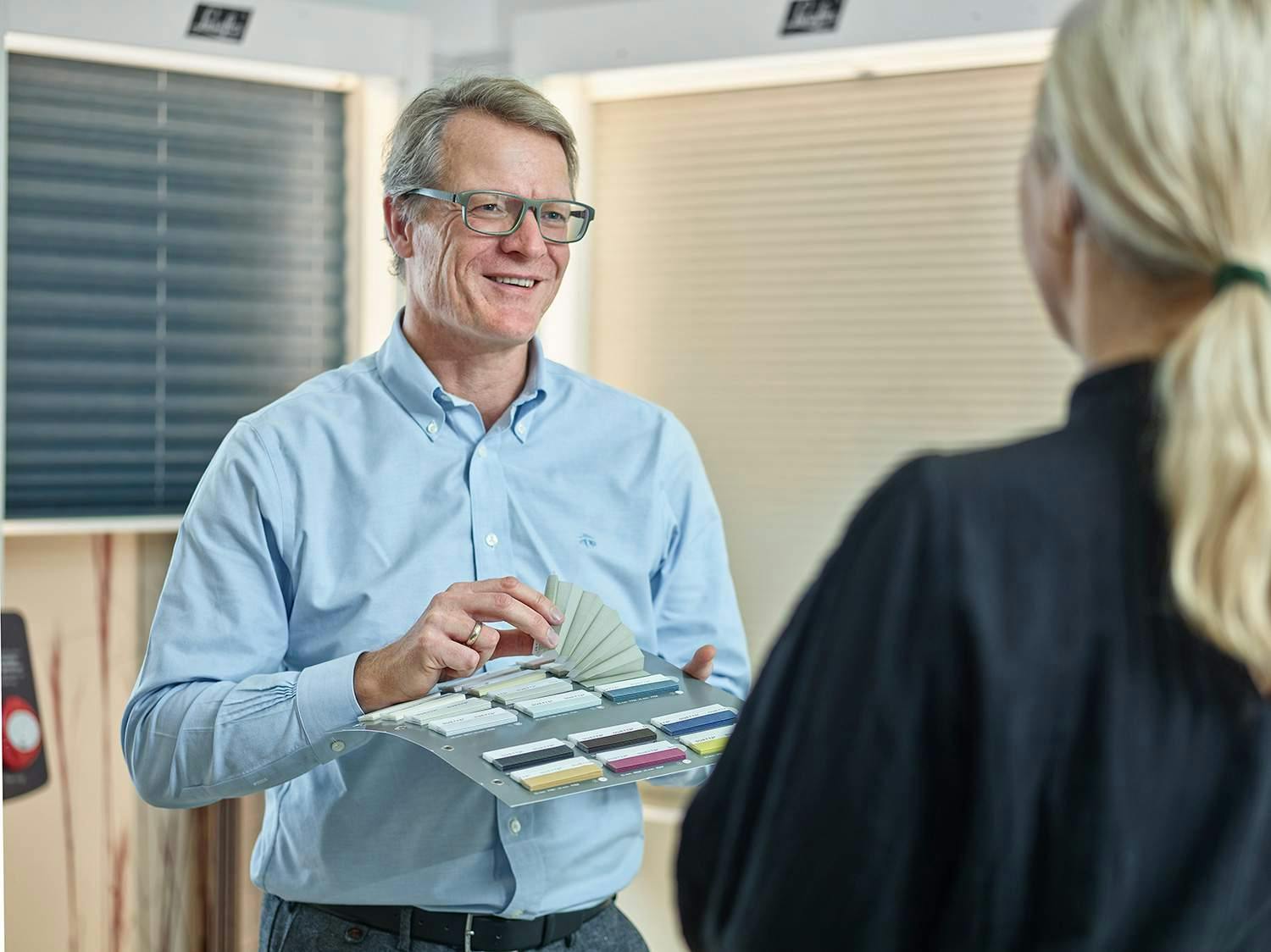 Gallery dealer showroom showcasing duette shades