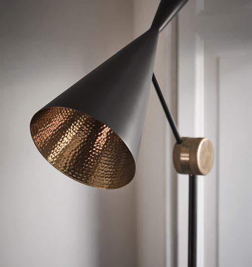 Brass and black lamp 
