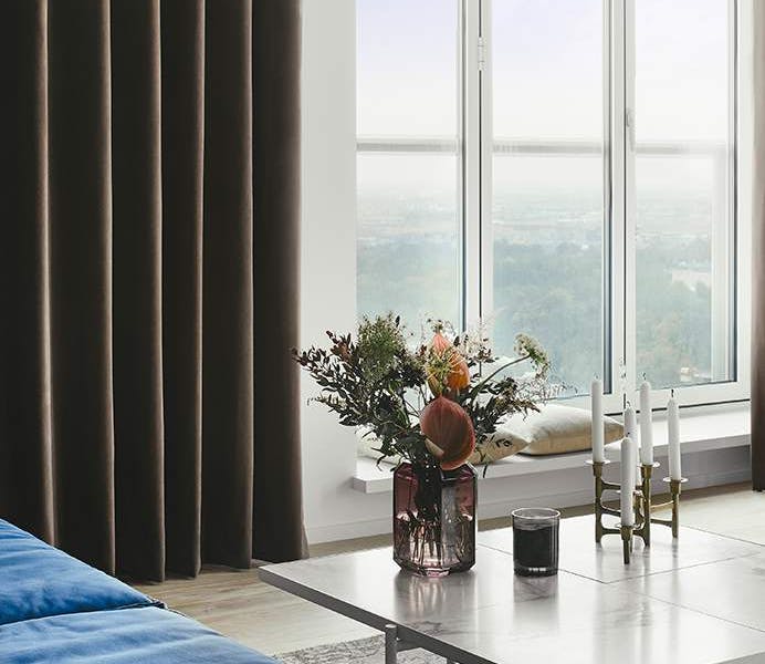 Intelligente gardinskinner med gardinlengder fra Luxaflex®