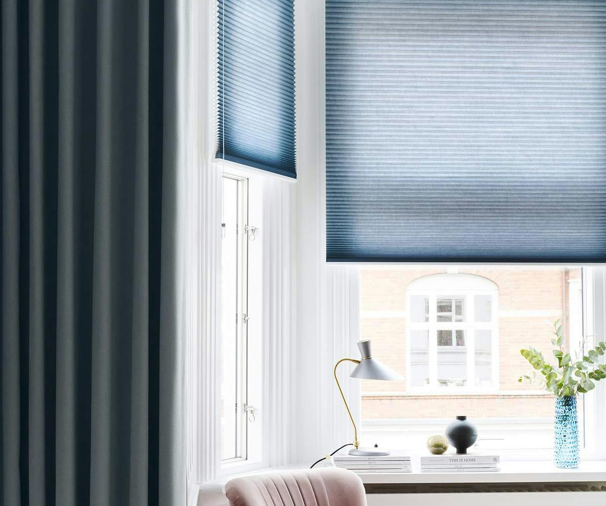 Gardinlengde i kombinasjon med Duette® gardiner