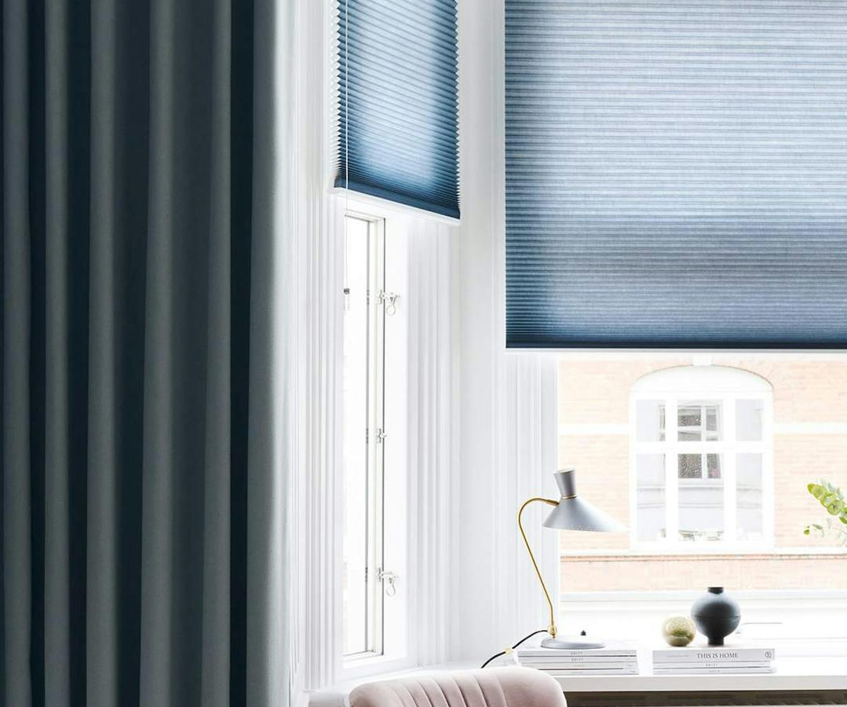 Gardinlengde i kombinasjon med Duette® gardiner