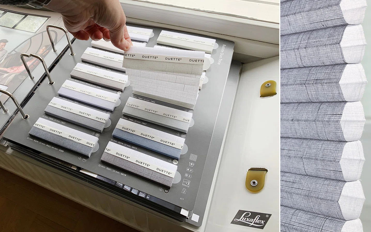 Forbedre akustikken med et gardin fra Luxaflex® Duette® kolleksjonen