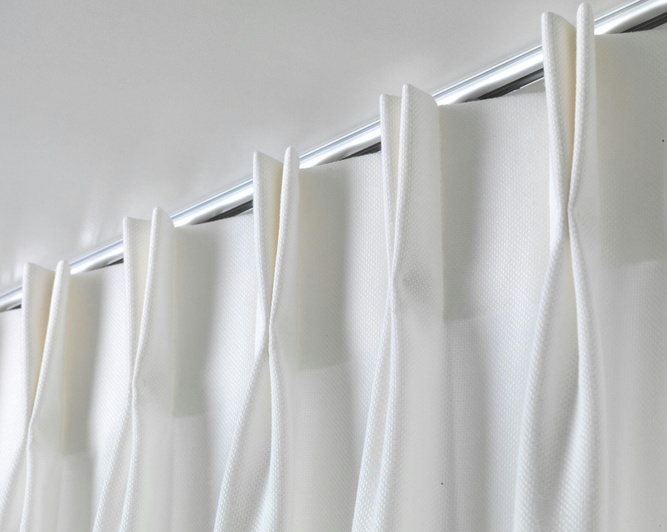 Gordijn met dubbele retourplooi