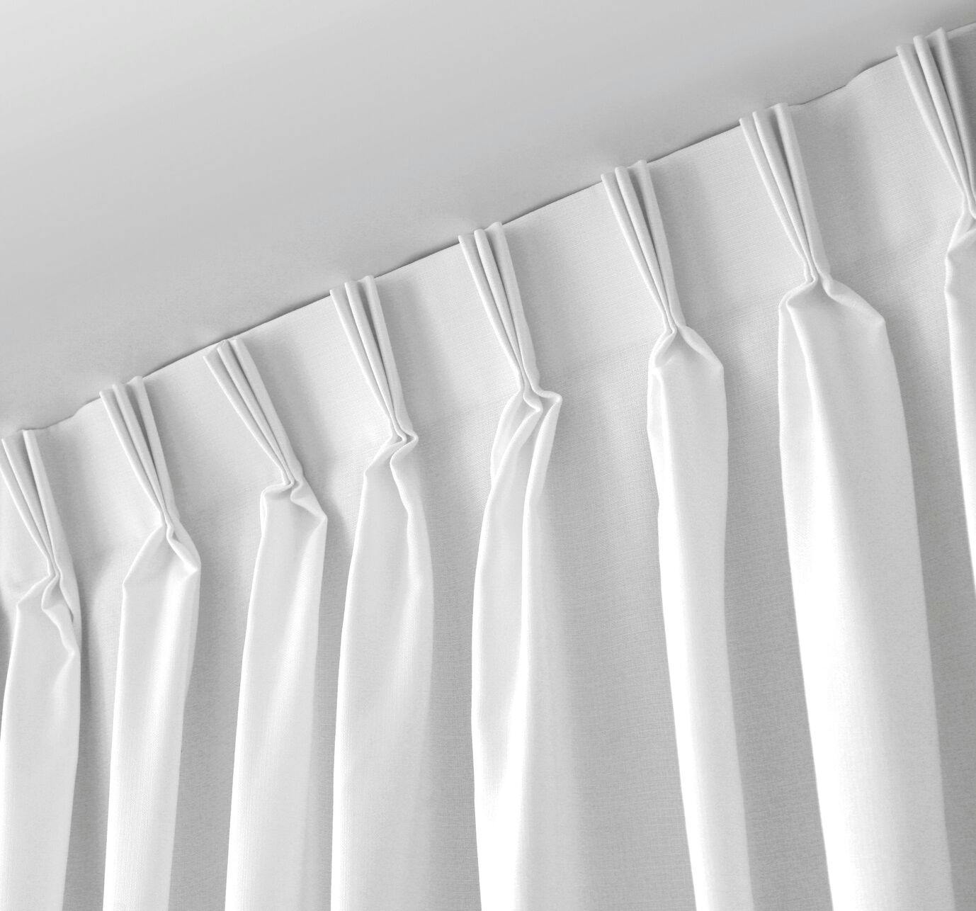 Gordijn met tri-plooi