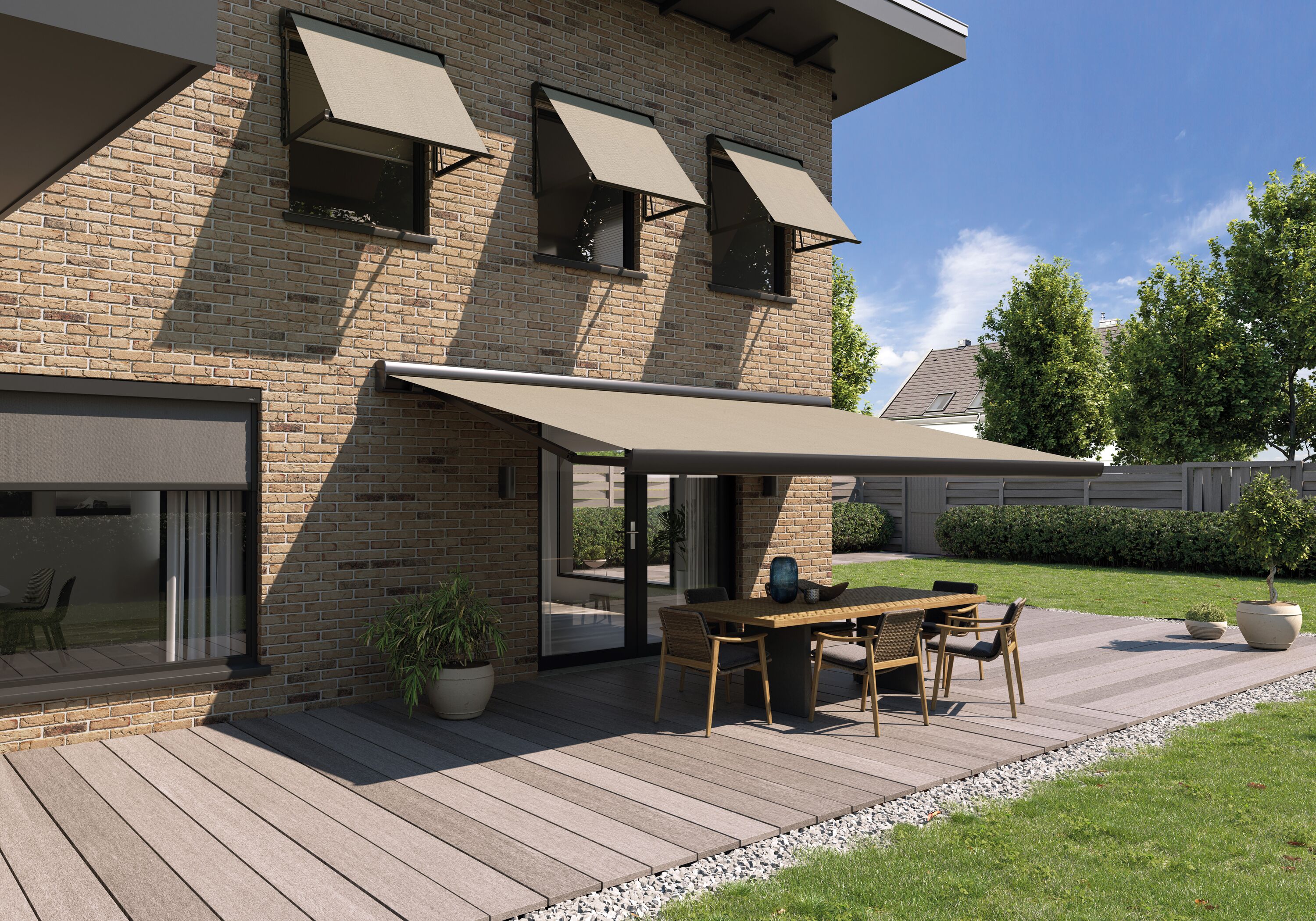 Beige Clip Venster uitvalscherm