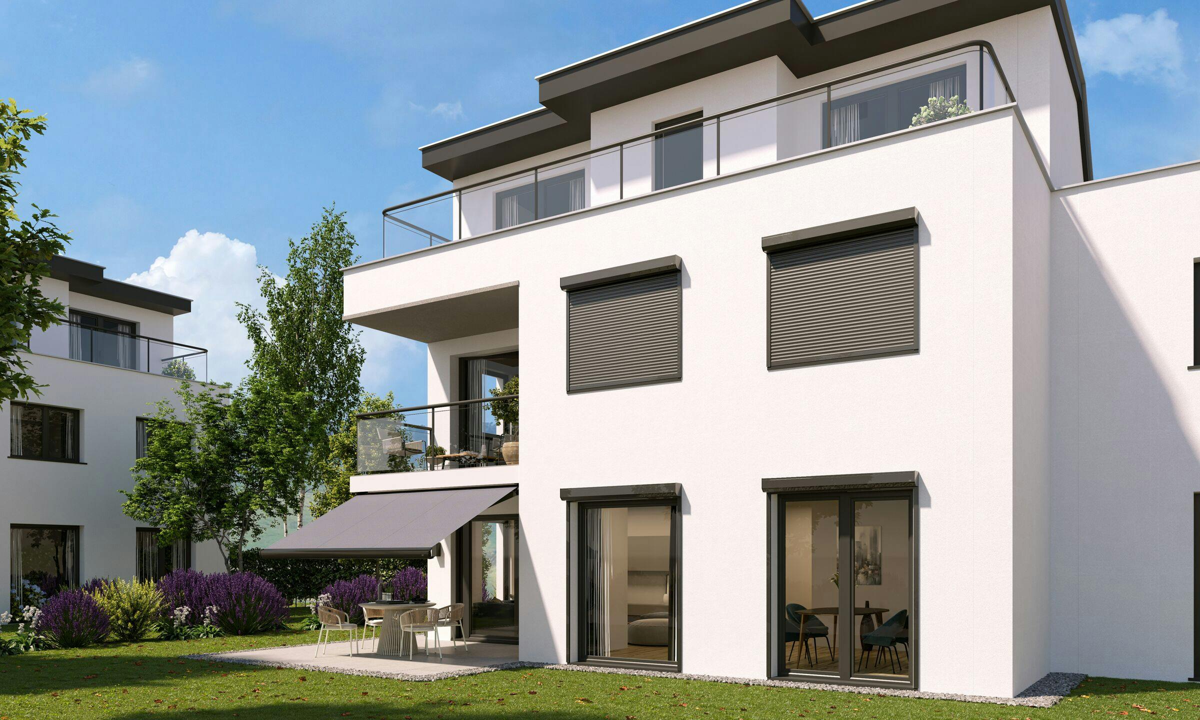 Rolluiken in open positie