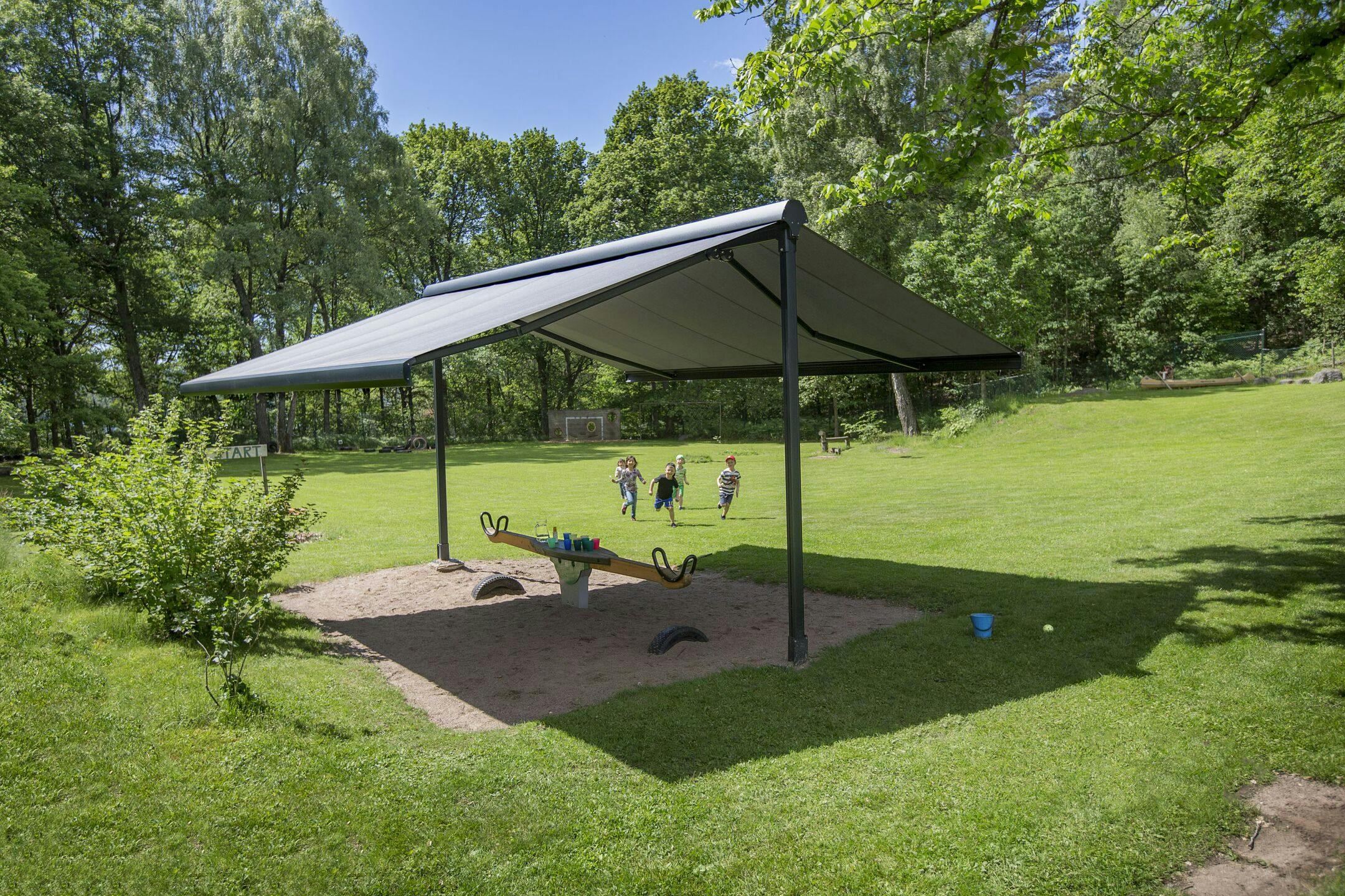 Blå Ponto Doble-markis