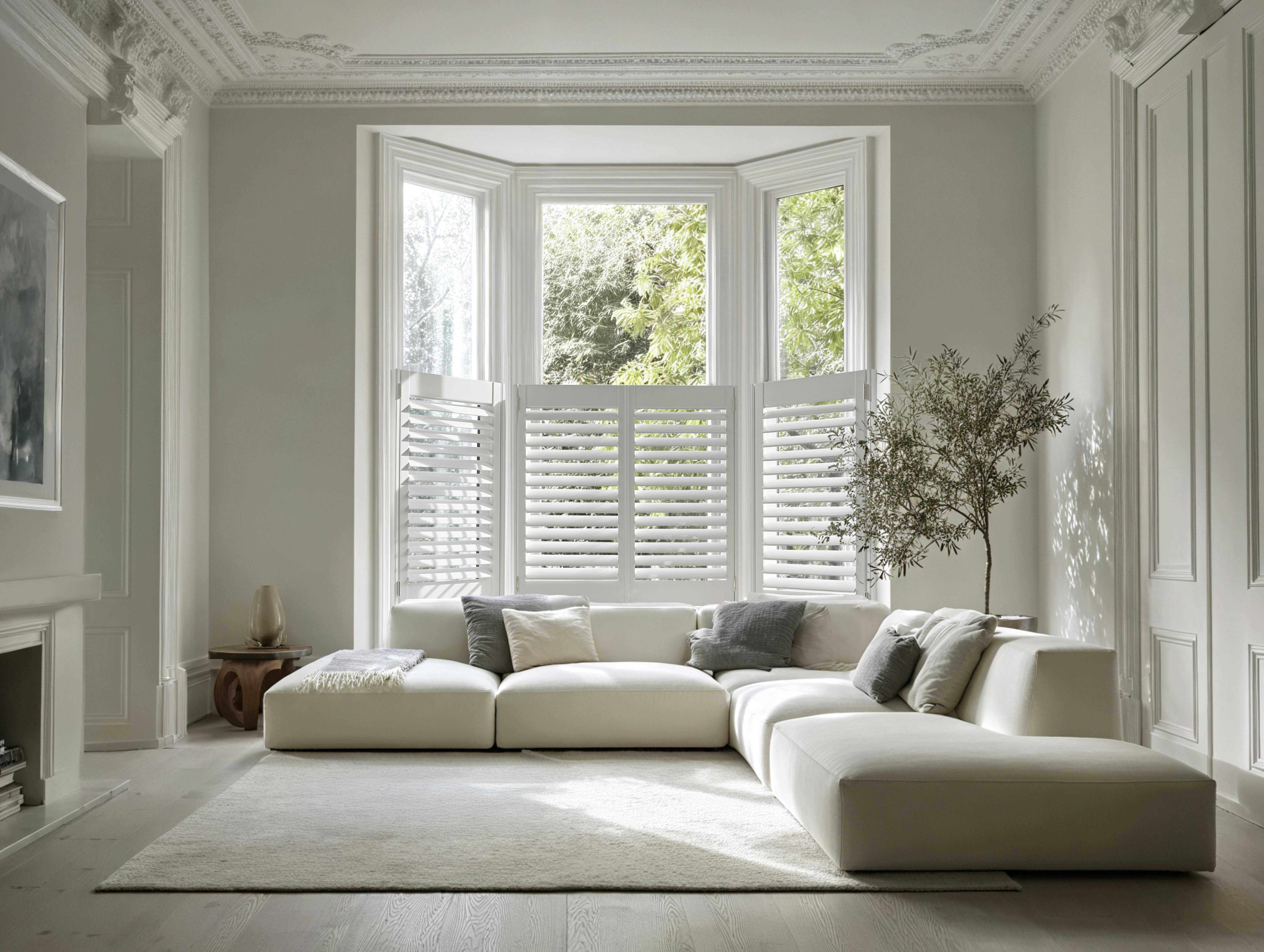 White shutters in a living room