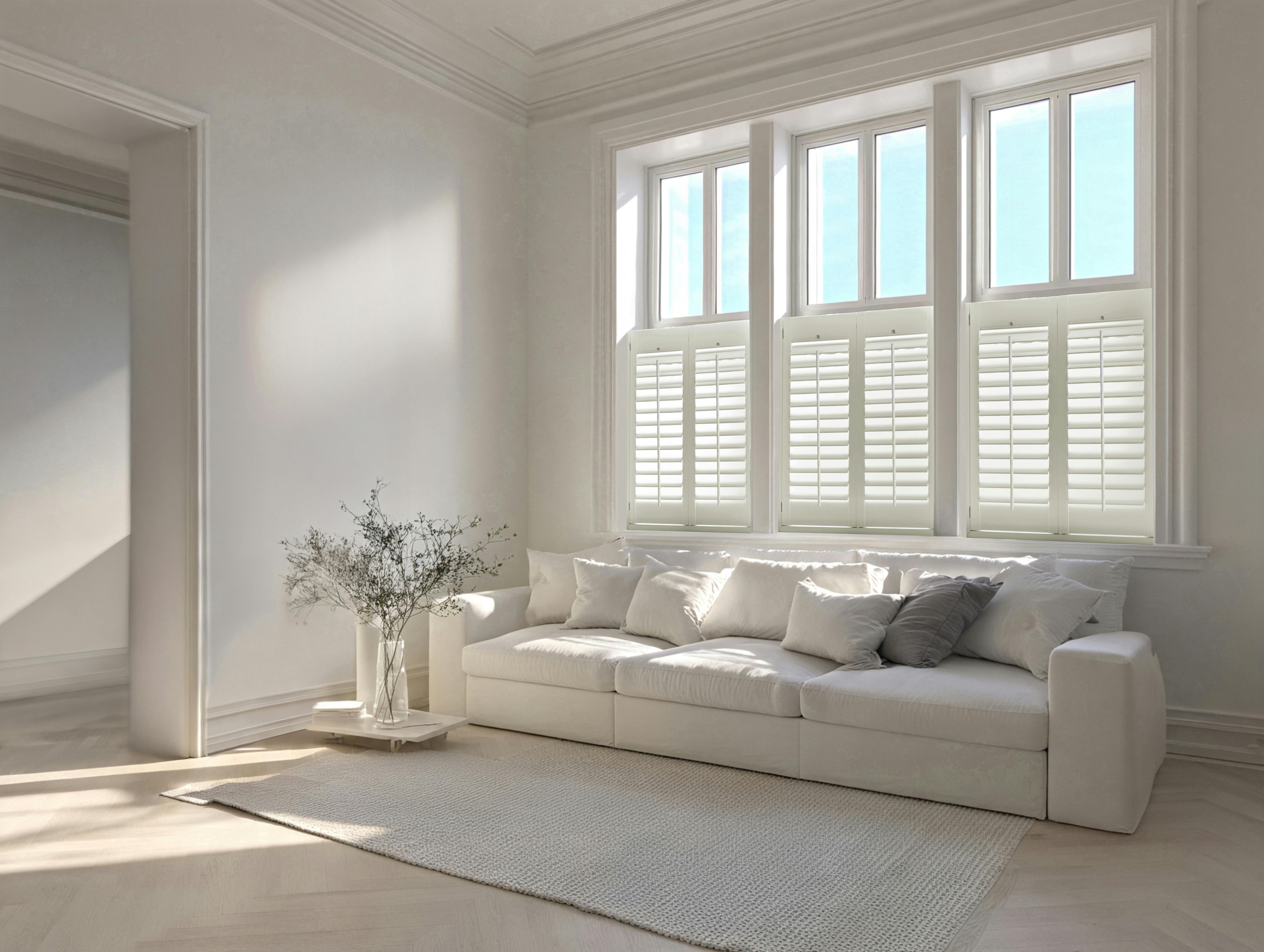 White shutters in a living room