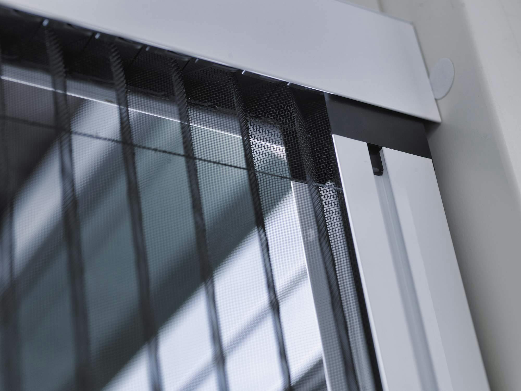 Closeup of pleated insect screen 