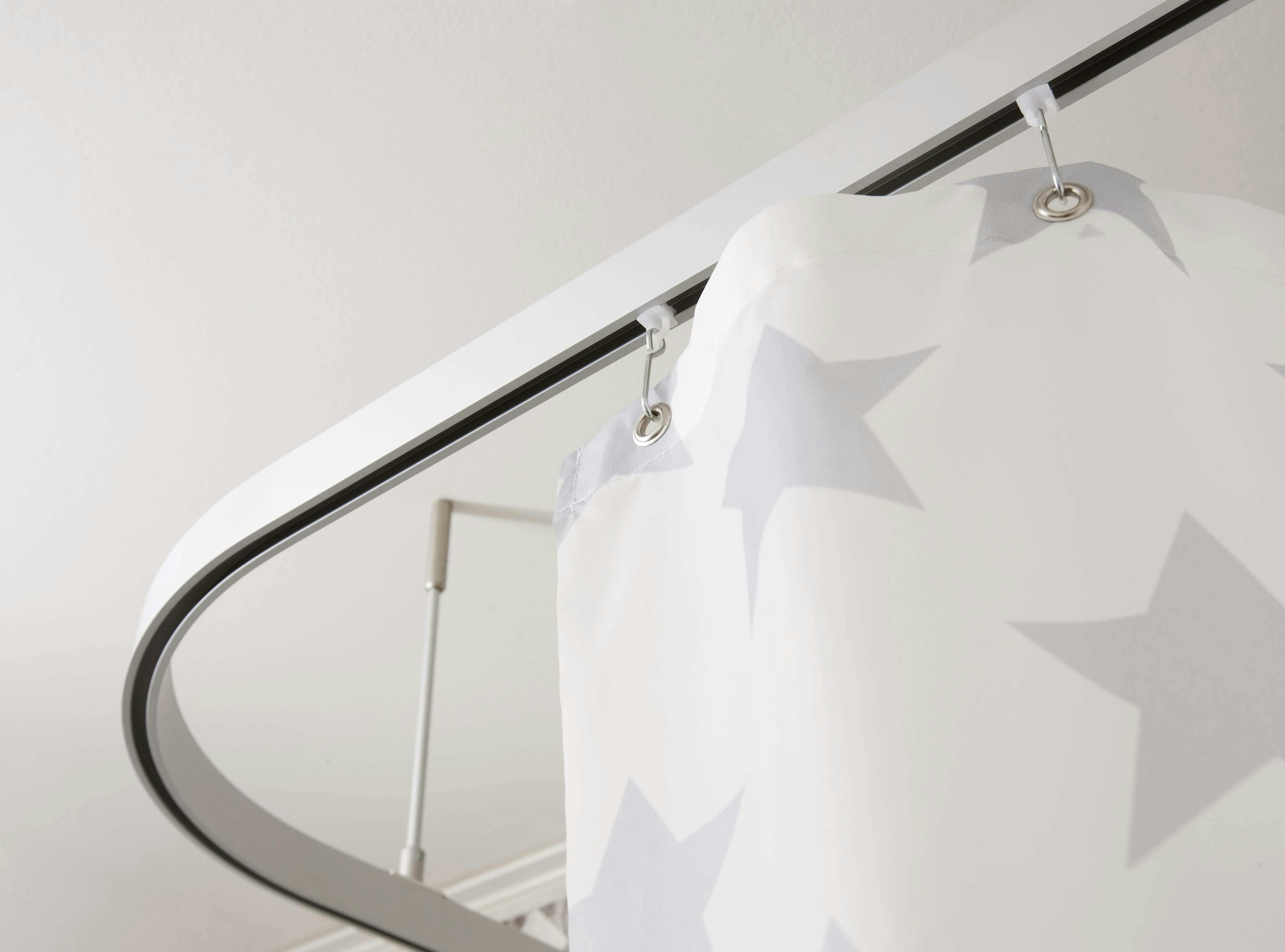 Gardinskinne med draperi