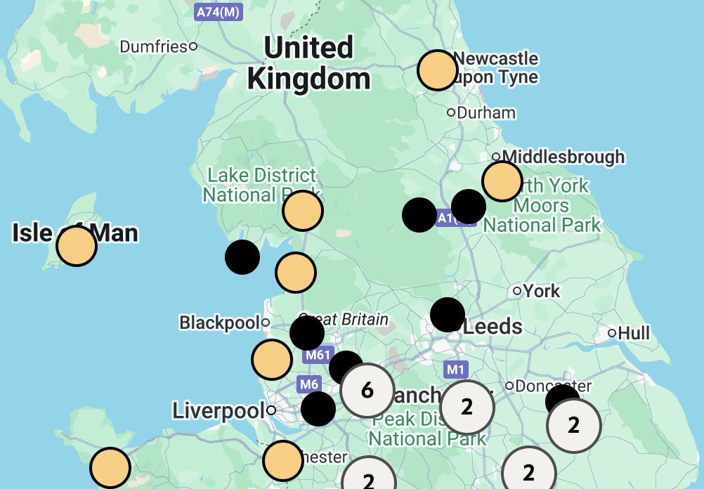 United kingdom map site for dealer locator