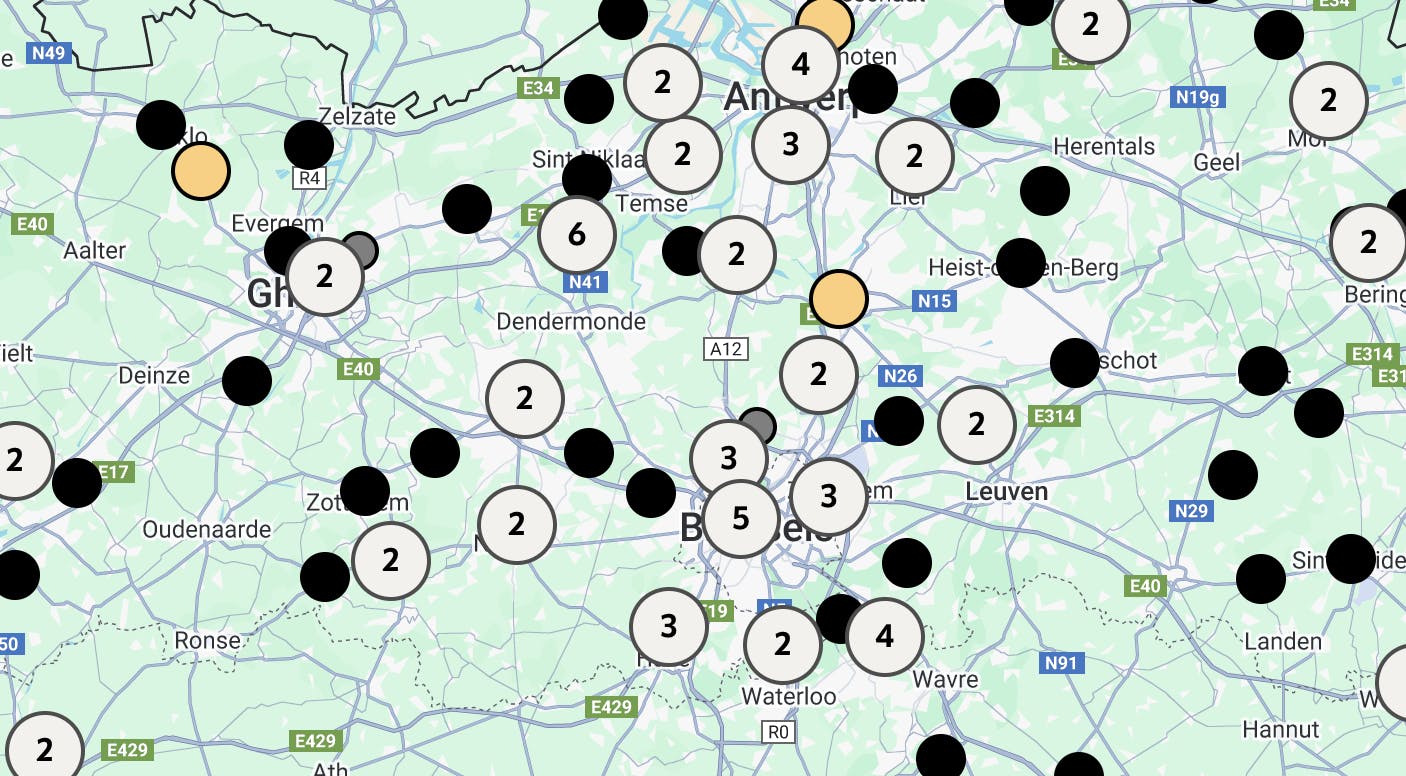 Belgium mapsite