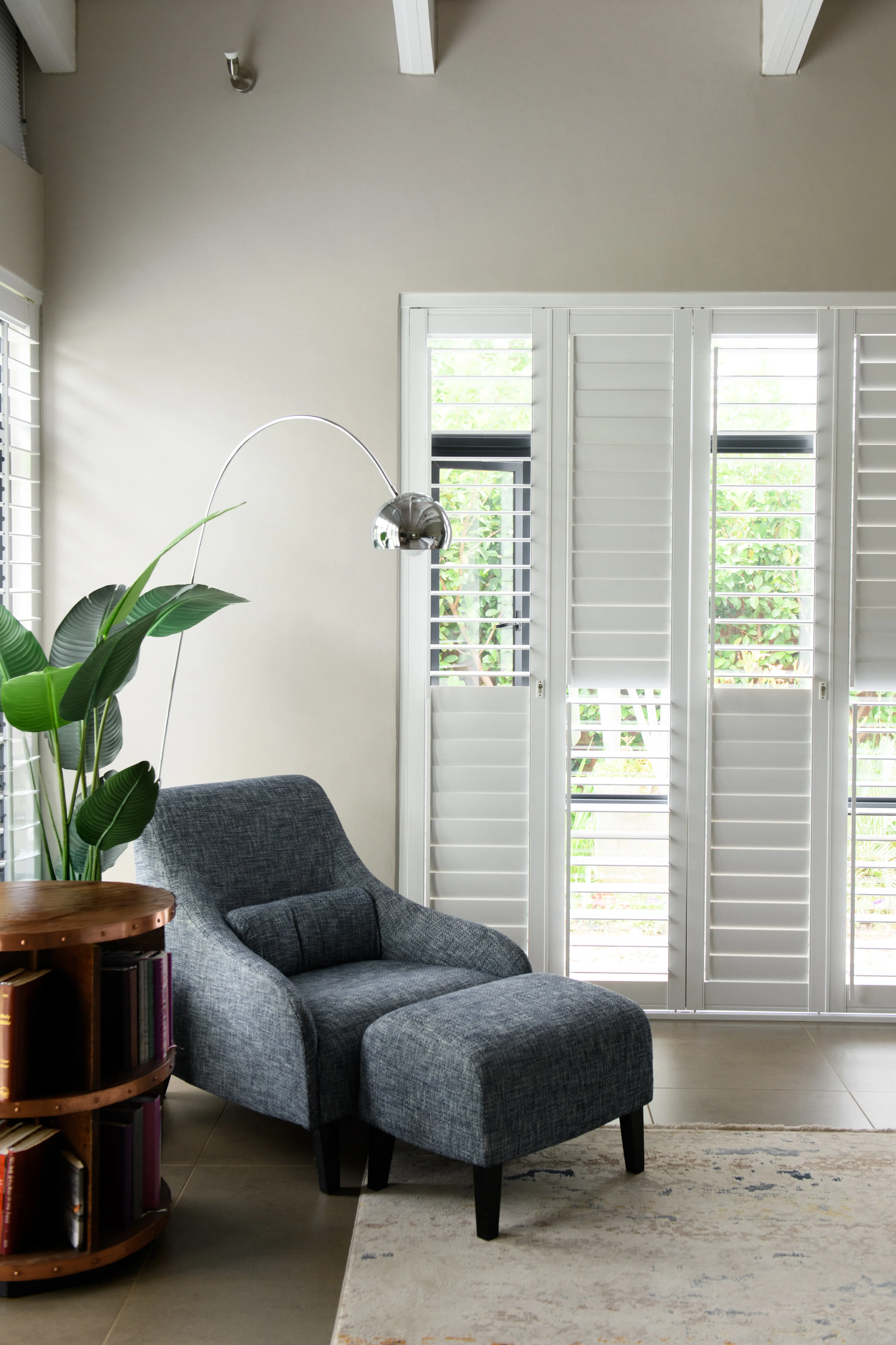 ShutterX white shutter in a living room