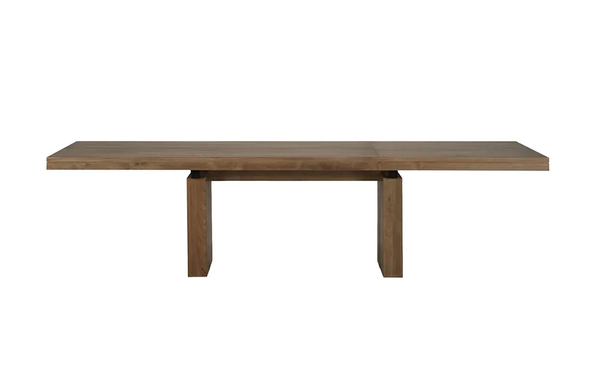 Double Rectangular Teak Extendable Dining Table by Ethnicraft