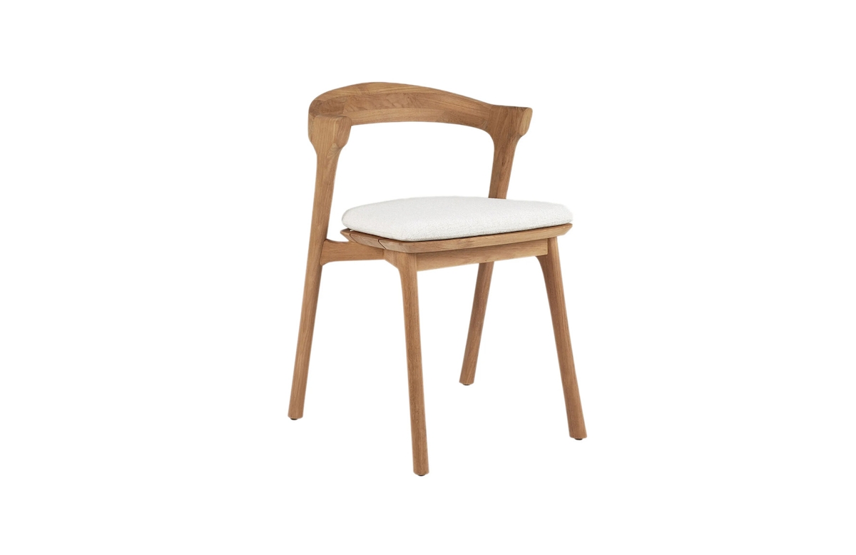 Bok Teak Outdoor Dining Chair With Cushion by Ethnicraft 