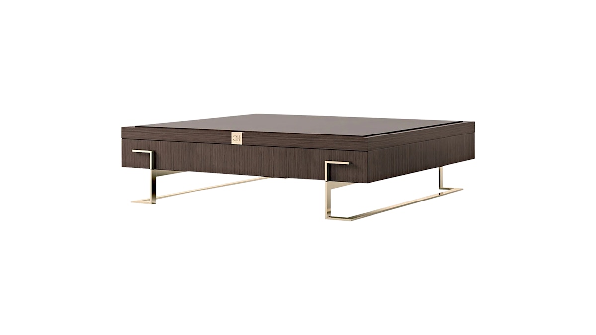 Elegant, low, wooden coffee table Contemporary Square Coffee Table by Carpanese Home Italia. 