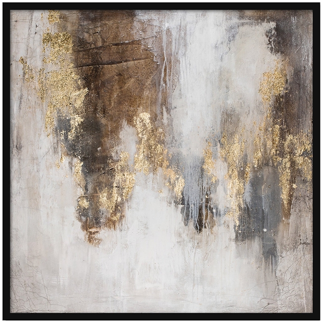Berkley Designs - Oil on Canvas 09 with gold, brown and off white