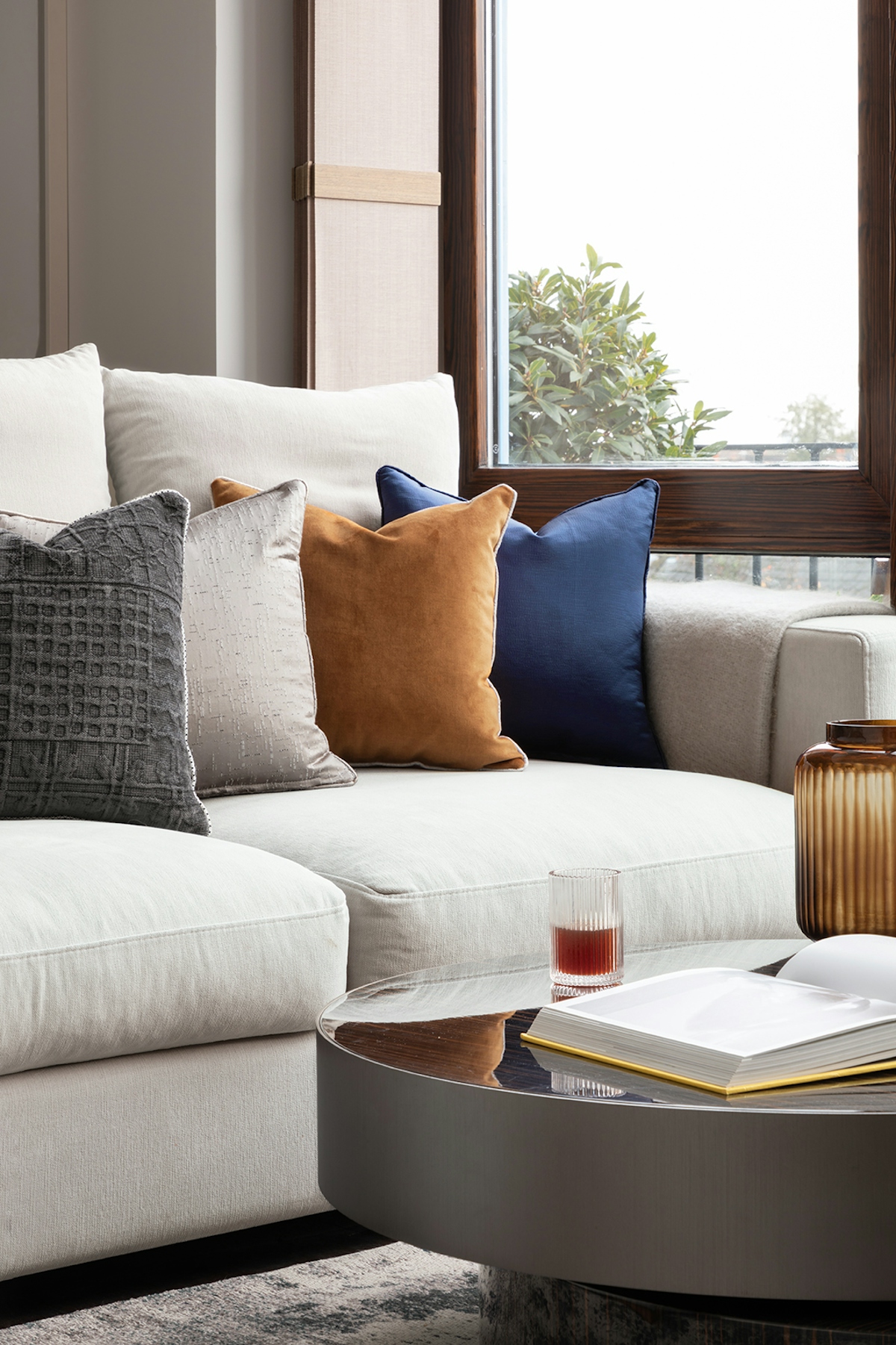 Autumnal cushion layering | LuxDeco.com