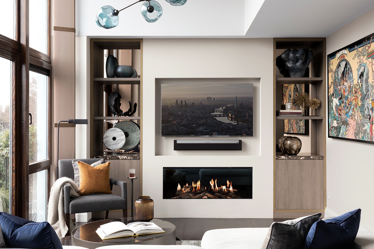 Luxury living room layering with a rich autumnal colour palette