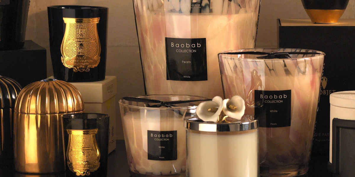 selection of luxury candles 