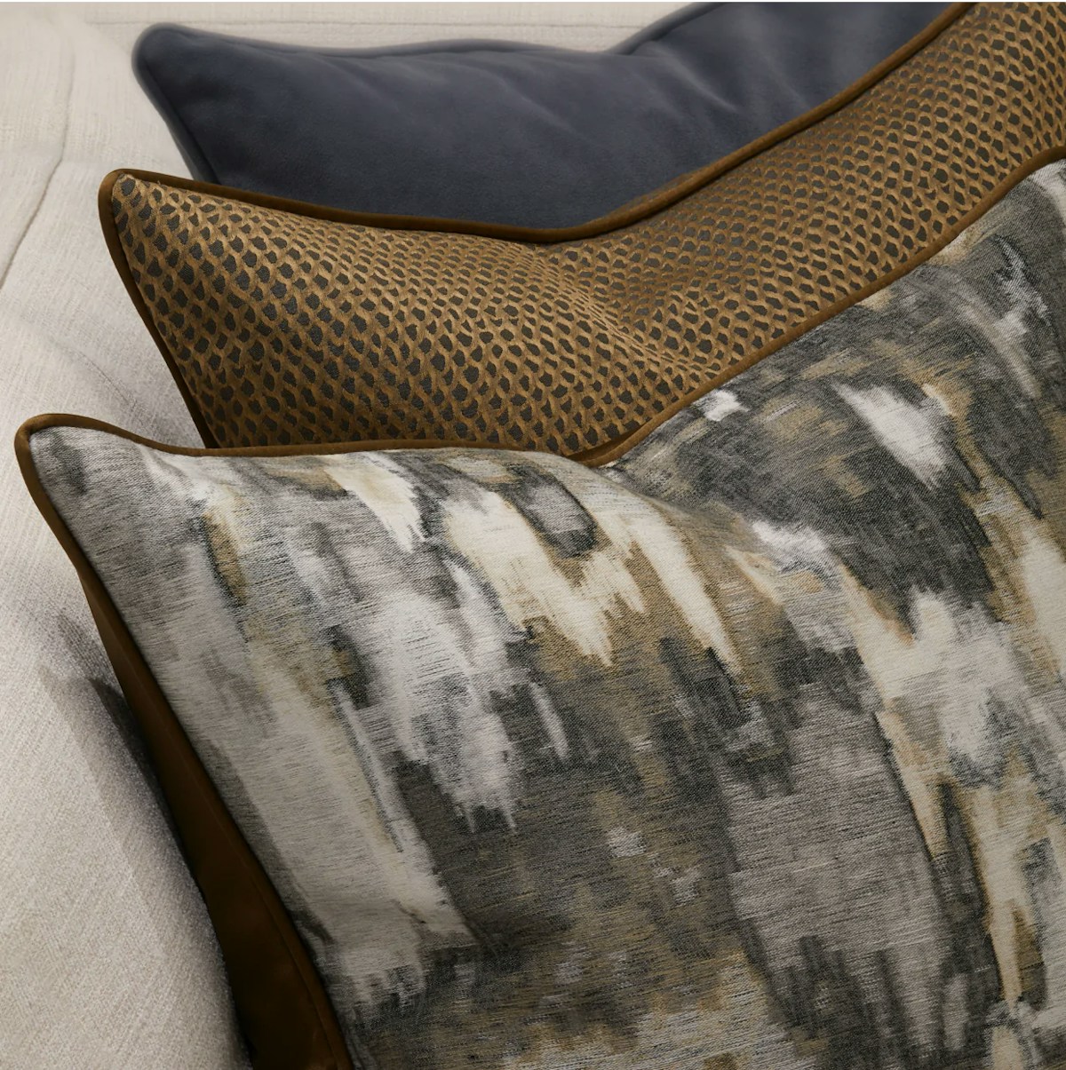Assorted luxury cushions from Laura Hammett Living x LuxDeco 