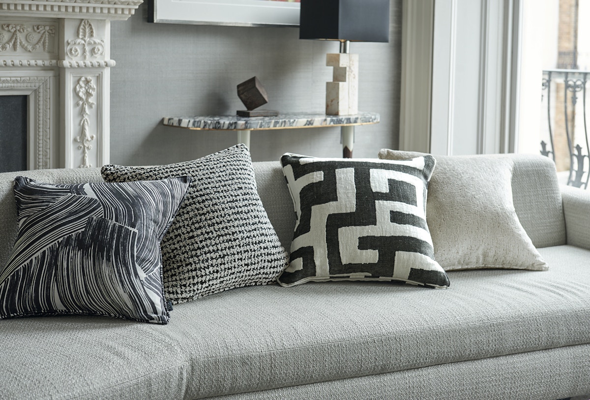 Zinc Textile monochromatic and geometric pattern cushions