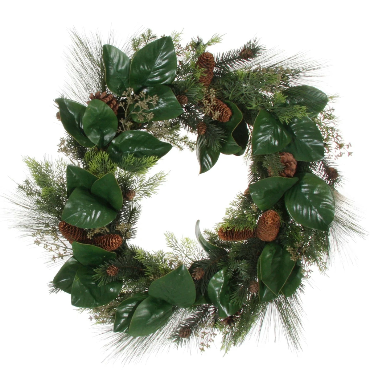 Cone Magnolia Leaf Wreath by LuxDeco - Luxury Christmas Wreath - LuxDeco.com