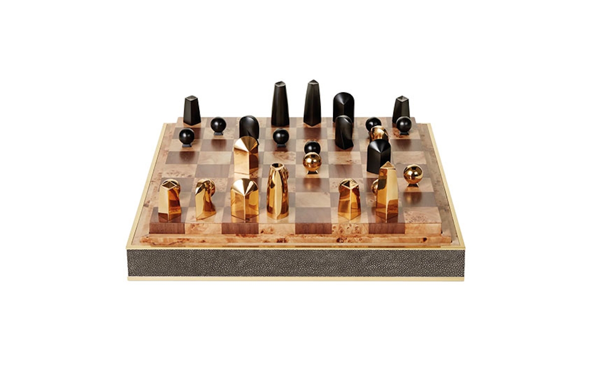Valentine's Day Gifts for Your Special Someone | LuxDeco.com | AERIN Chocolate Shagreen Chess Set