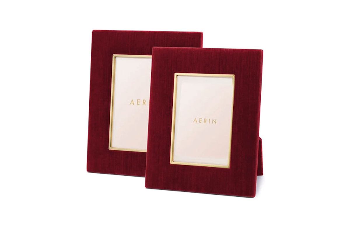 Valentine's Day Gifts for Your Special Someone | LuxDeco.com | AERIN Red Velvet Frames