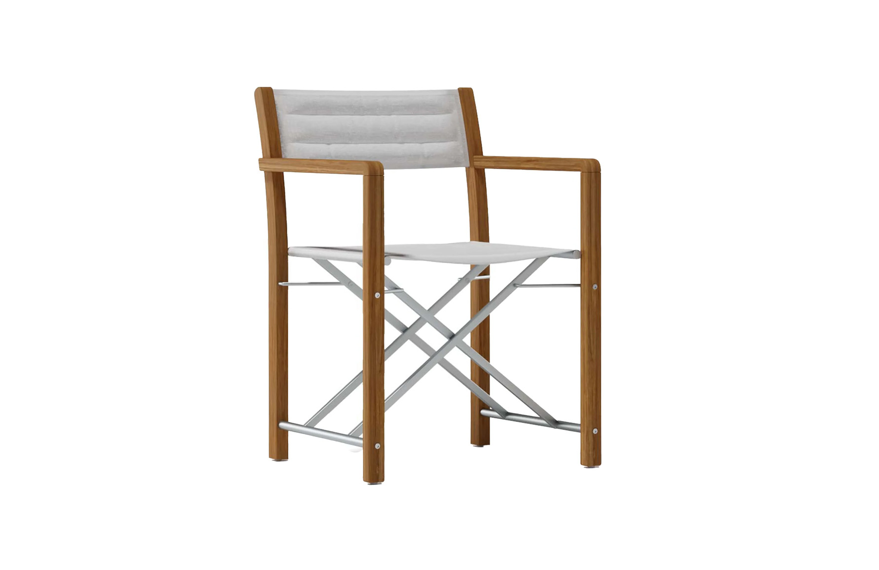 Dakota Teak Outdoor Chair, White by Atmosphera