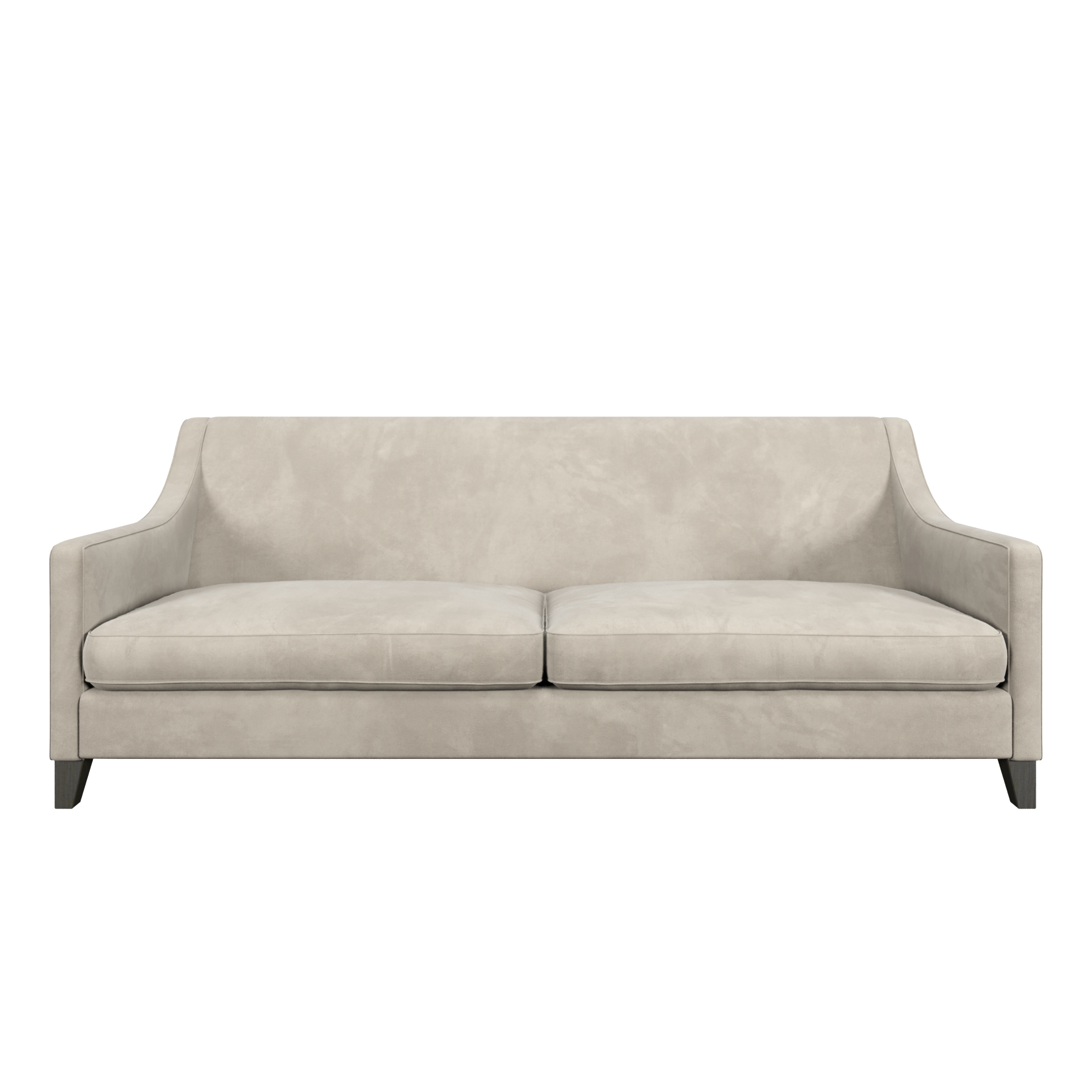 LD by LuxDeco Alexander Sofa in bone velvet and in ebony oak