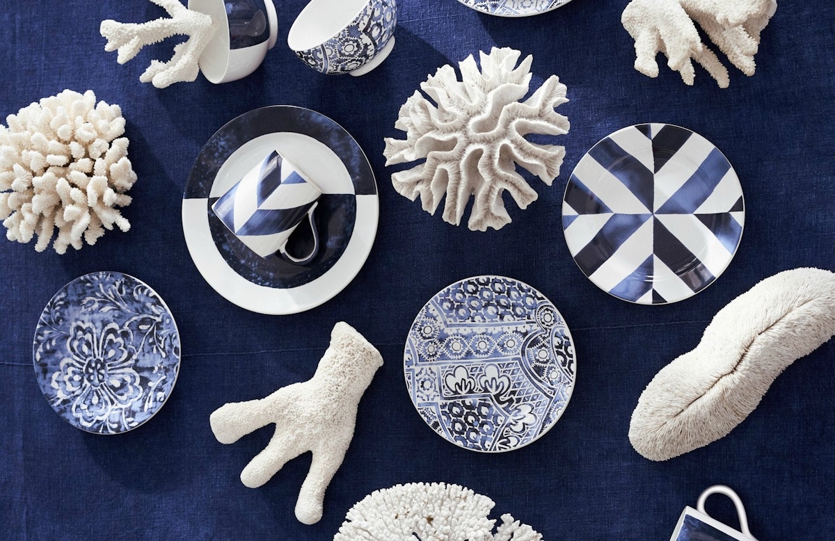 Behind The Brand, Ralph Lauren | Blue and white tableware | Shop at LuxDeco.com