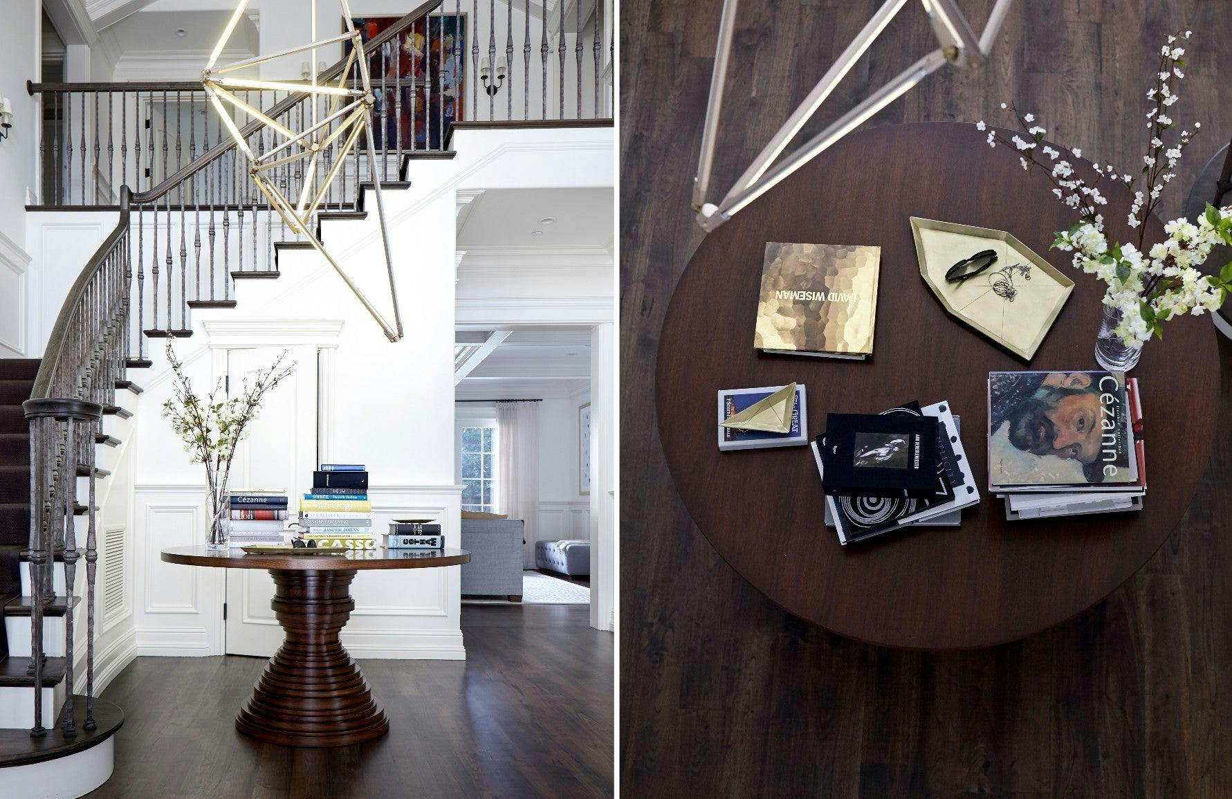 Ideas on How To Style Your Round Entryway Table | LuxDeco