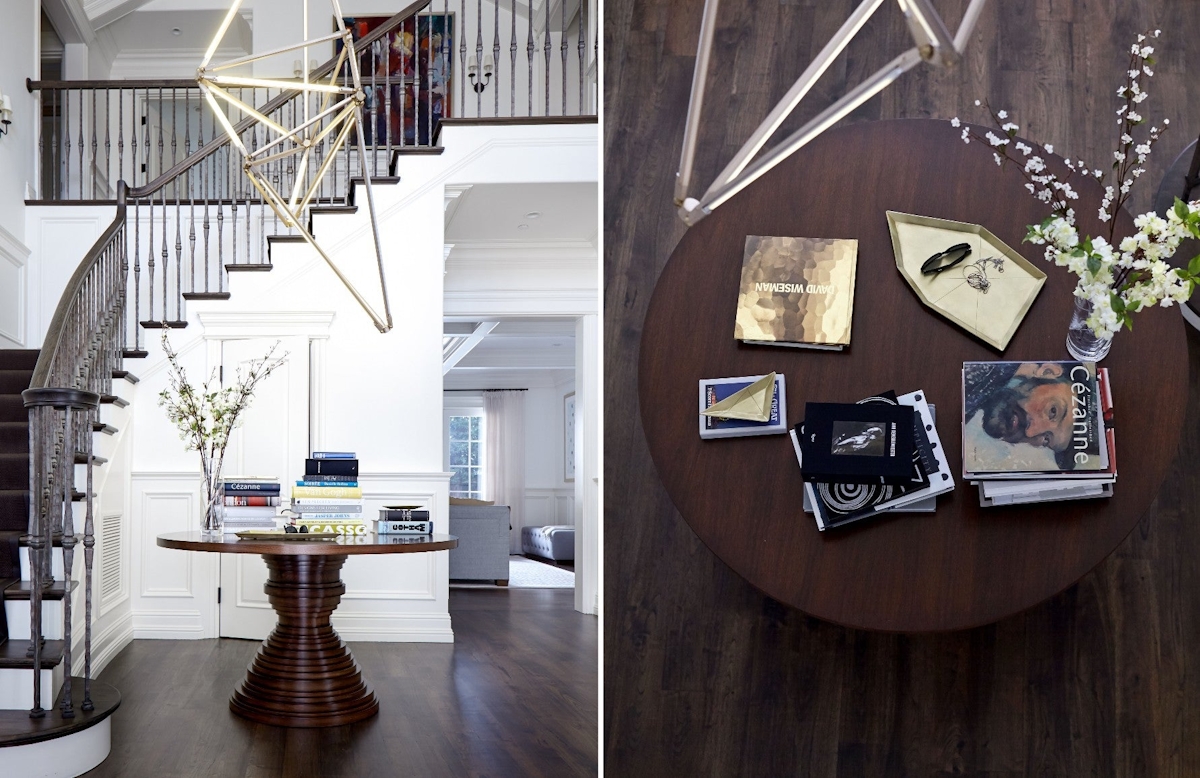 How To Style Your Round Entryway Table – Heather Hilliard, Hillsborough project – LuxDeco.com Style Guide
