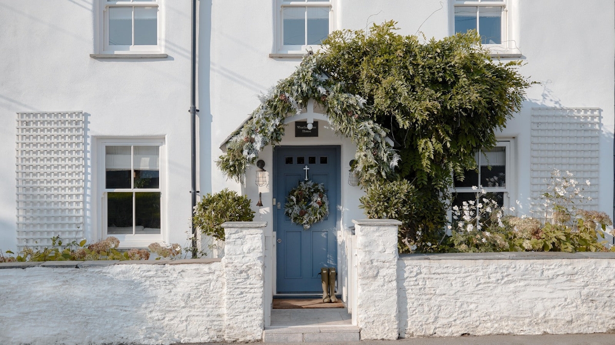 How To Decorate A Front Door For Fall | Katharine Pooley | Shop porch accessories at LuxDeco.com