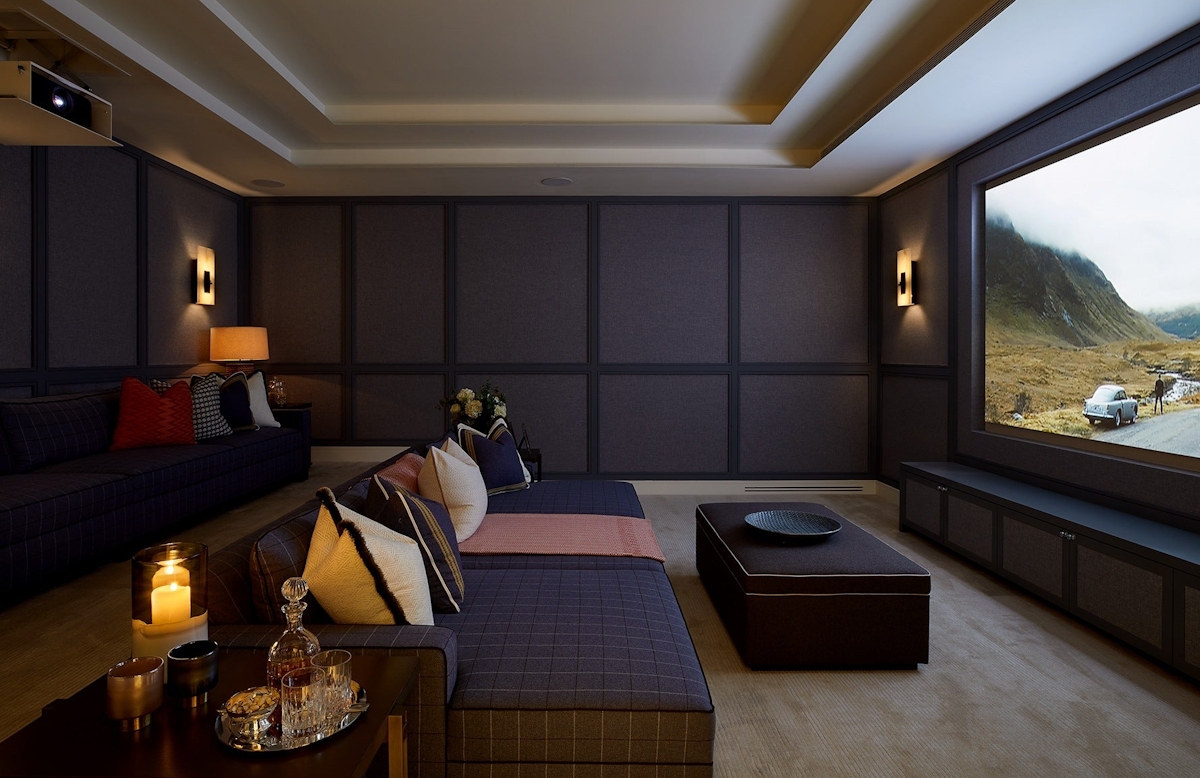 How To Design Your Own Home Cinema Room | Interior by Finchatton | Get the look at LuxDeco.com