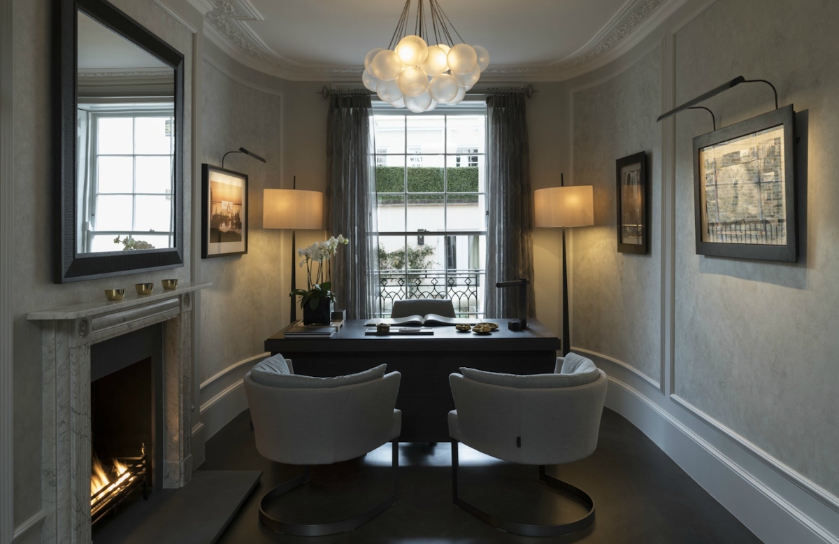 Elegant Home Office Design | Interior design by Tollgard Group | Shop luxury office furniture online at LuxDeco.com